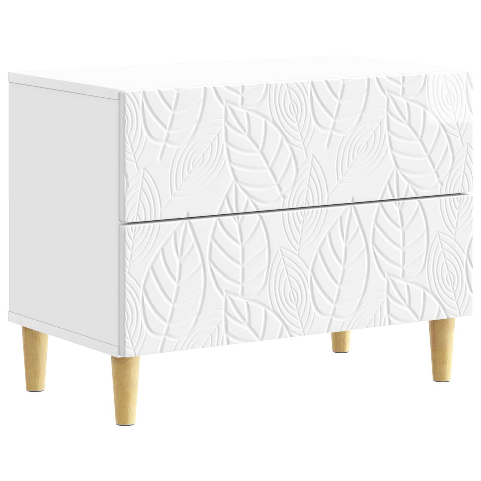 Naktinis staliukas Itin blizgi balta 62 x 34,5 x 48 cm