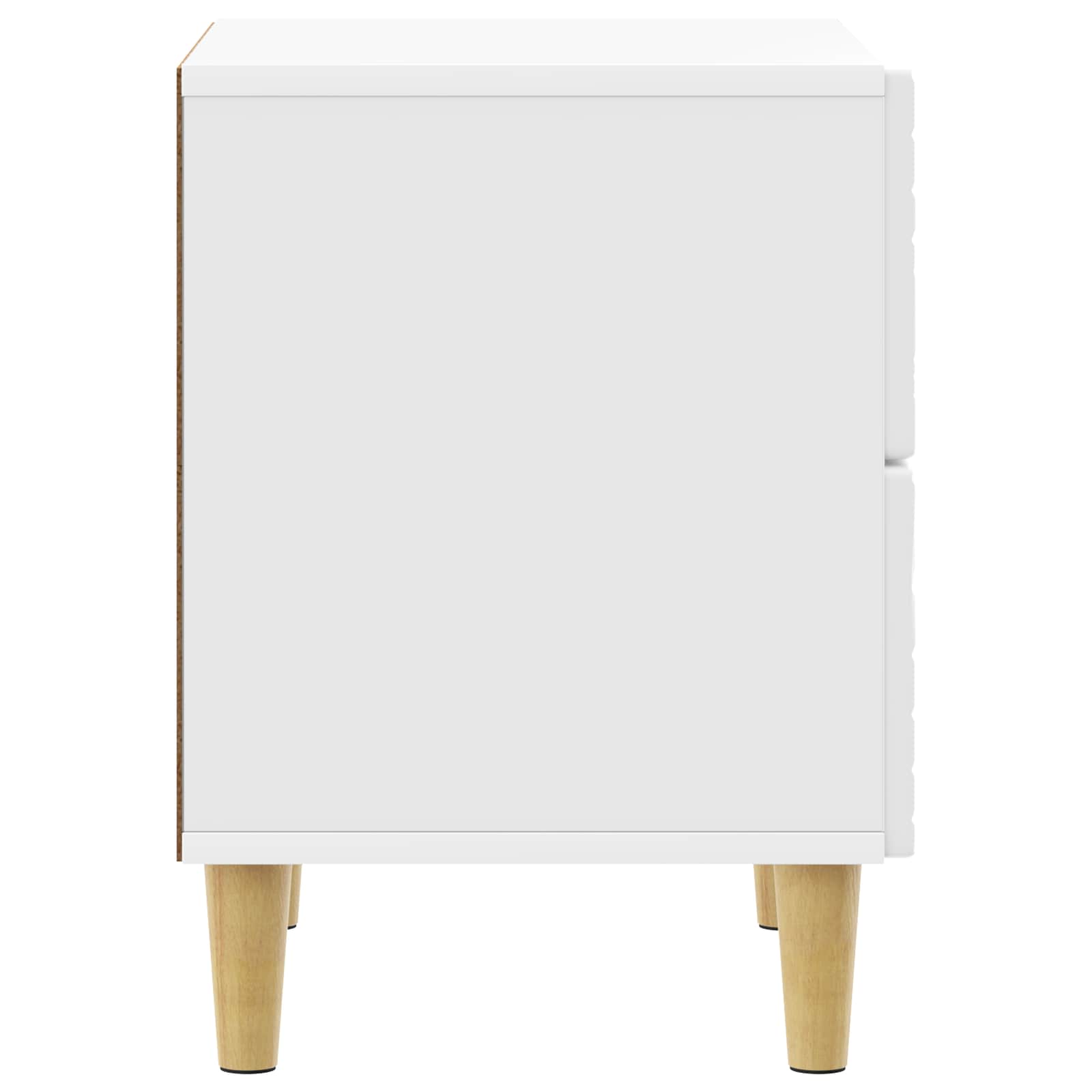 Naktinis staliukas Itin blizgi balta 62 x 34,5 x 48 cm
