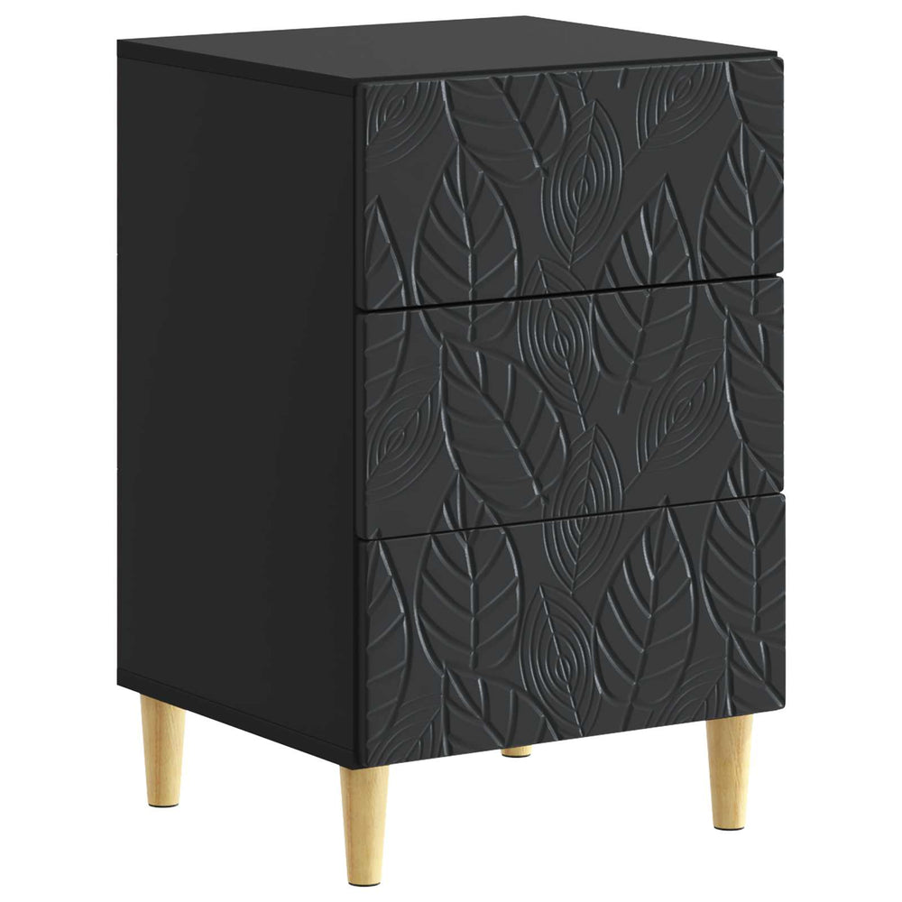 Naktinis staliukas Juoda 43 x 39,5 x 66,5 cm Apdirbta mediena