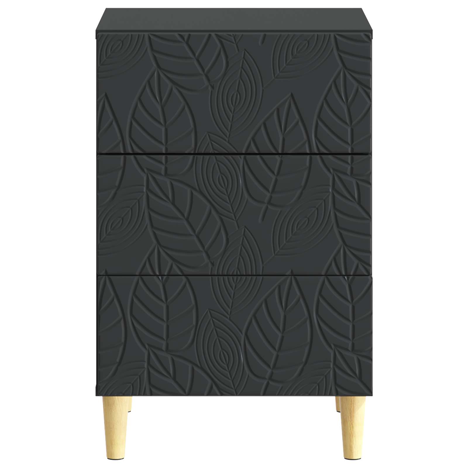 Naktinis staliukas Juoda 43 x 39,5 x 66,5 cm Apdirbta mediena
