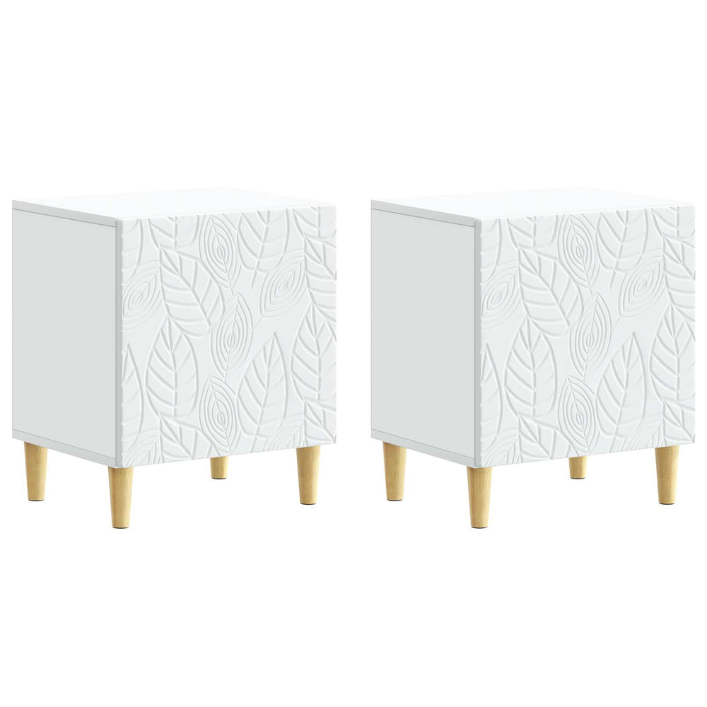 Naktinis staliukas 2 pcs Balta 43 x 34,5 x 50 cm