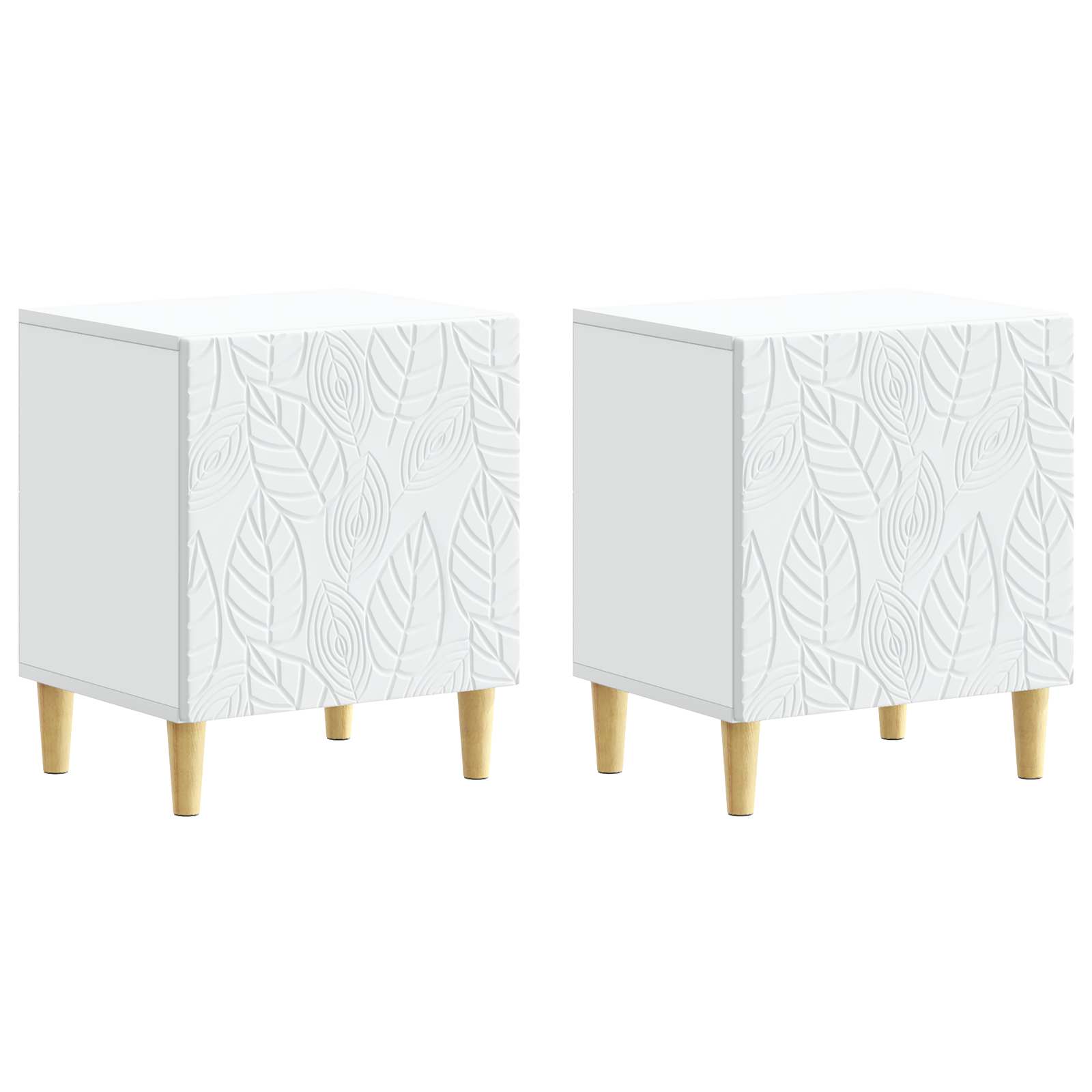 Naktinis staliukas 2 pcs Balta 43 x 34,5 x 50 cm