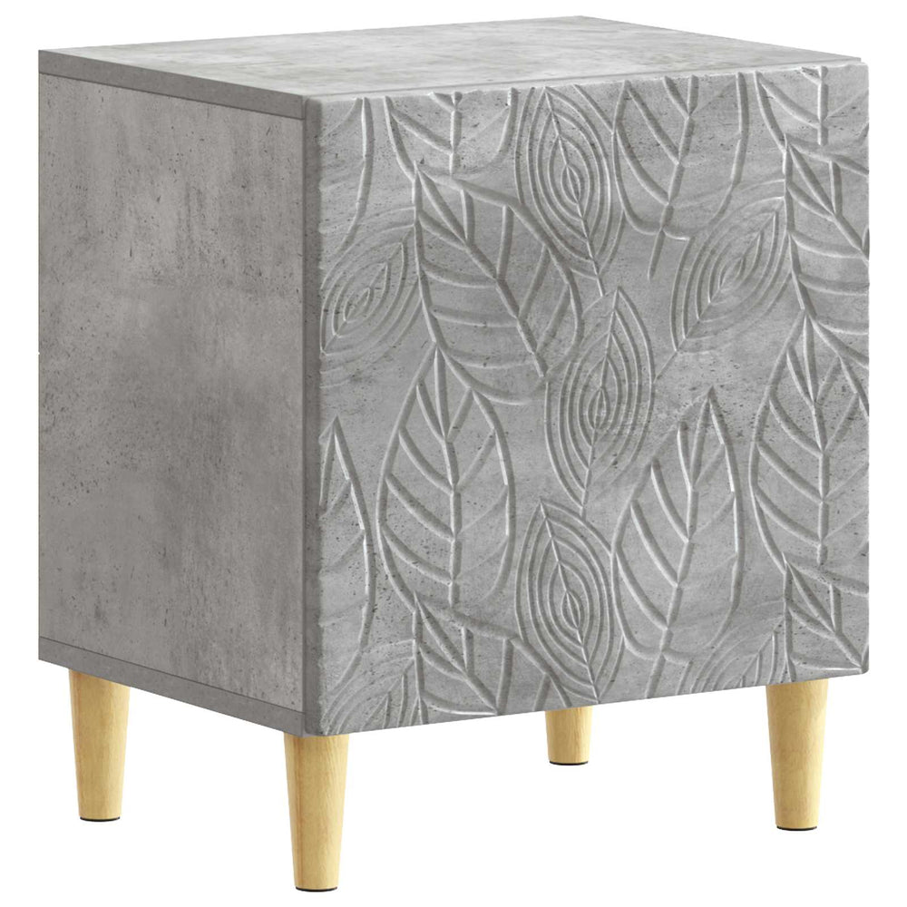 Naktinis staliukas 2 pcs Betono pilka 43 x 34,5 x 50 cm