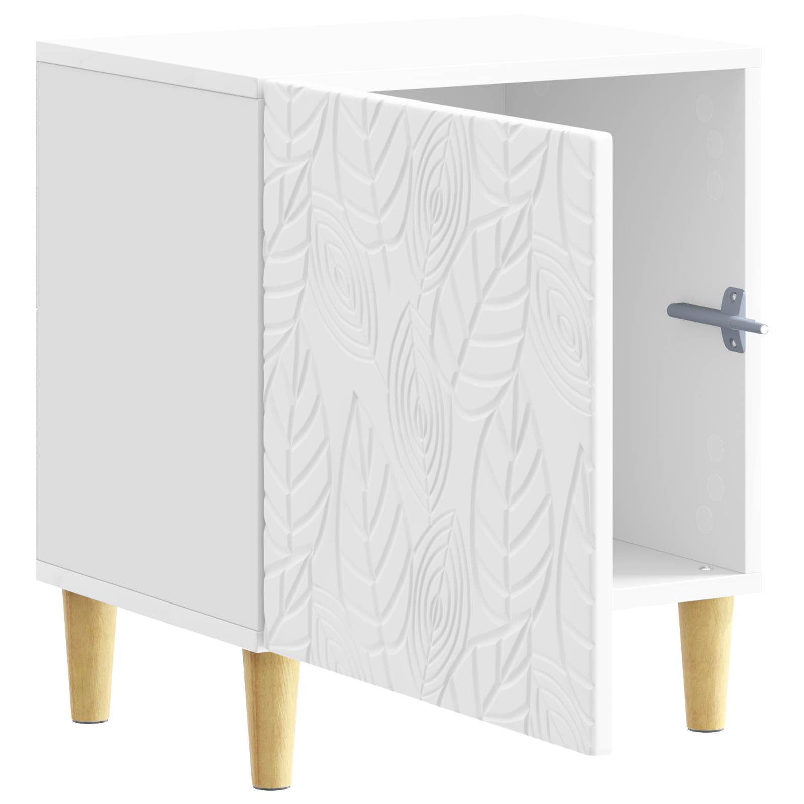 Naktinis staliukas 2 pcs Itin blizgi balta 43 x 34,5 x 50 cm