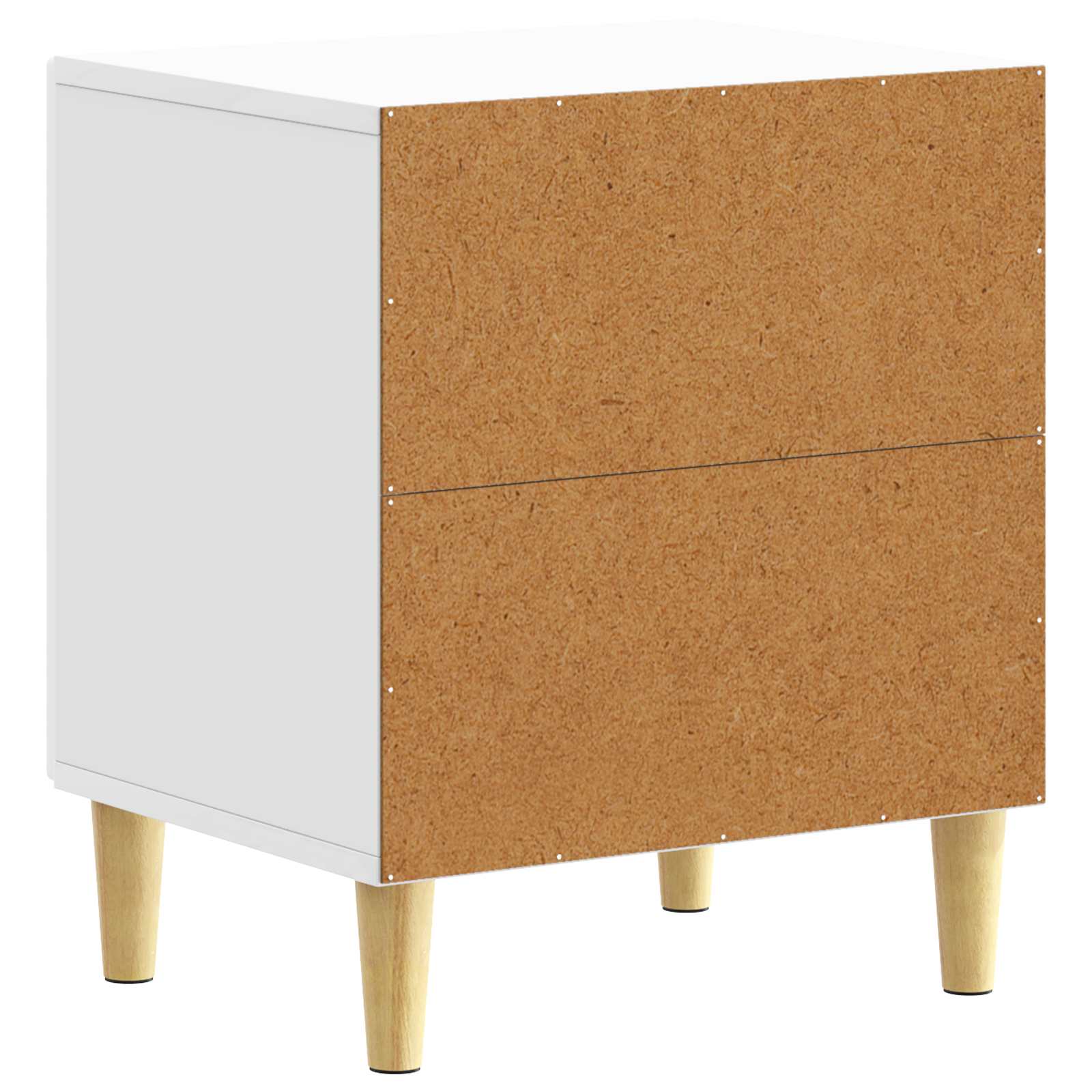 Naktinis staliukas 2 pcs Itin blizgi balta 43 x 34,5 x 50 cm