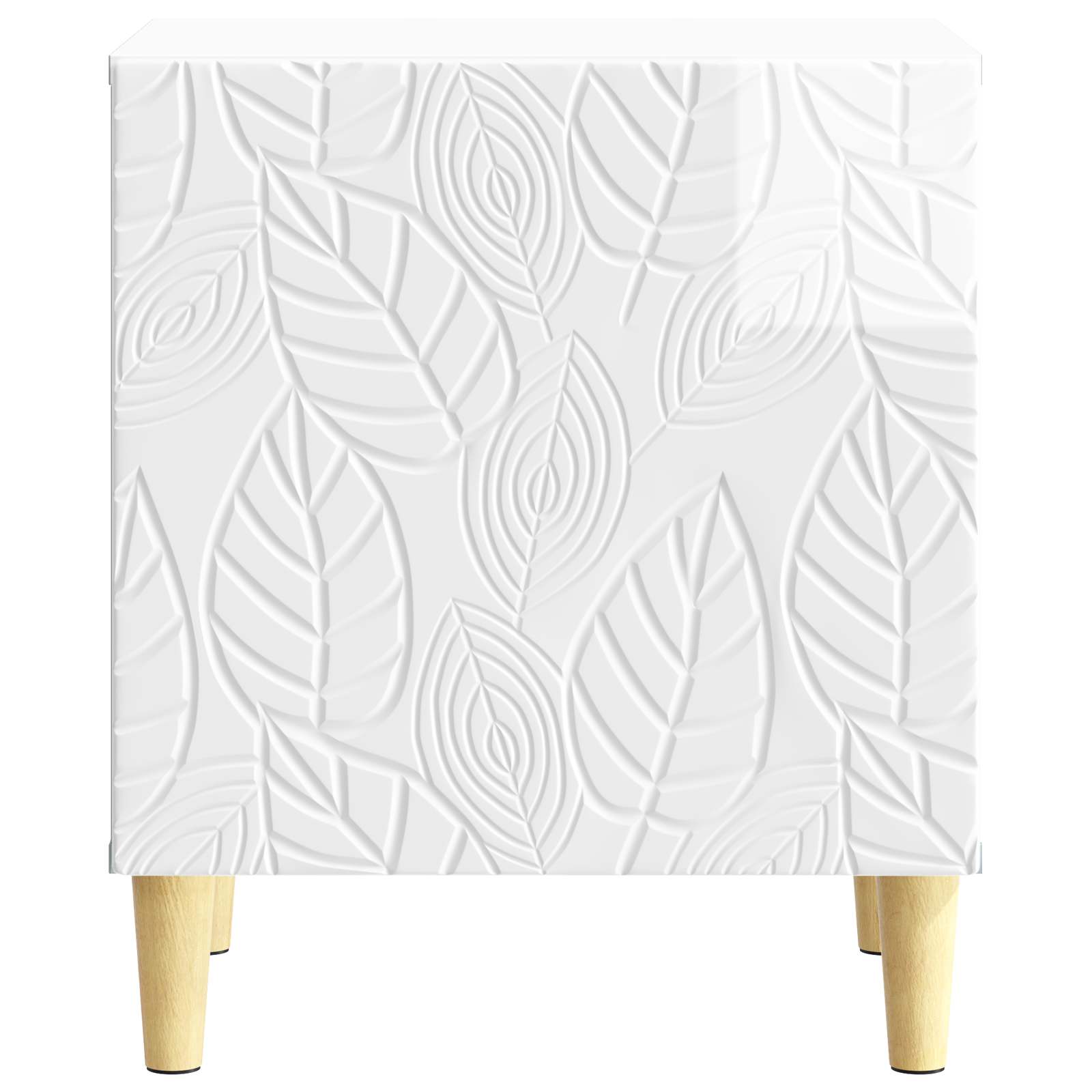 Naktinis staliukas 2 pcs Itin blizgi balta 43 x 34,5 x 50 cm