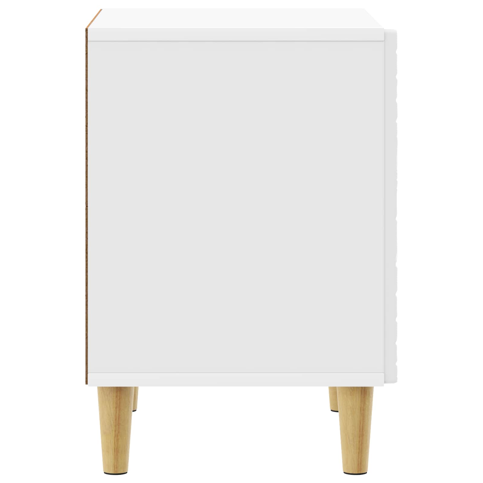 Naktinis staliukas 2 pcs Itin blizgi balta 43 x 34,5 x 50 cm
