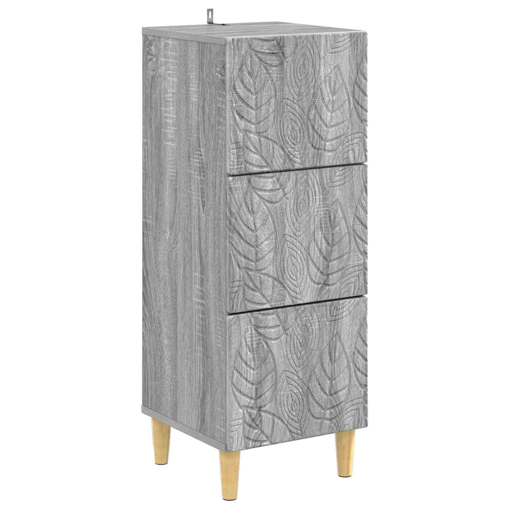Stalčių spintelė Pilka Sonoma 33 x 34,5 x 90 cm