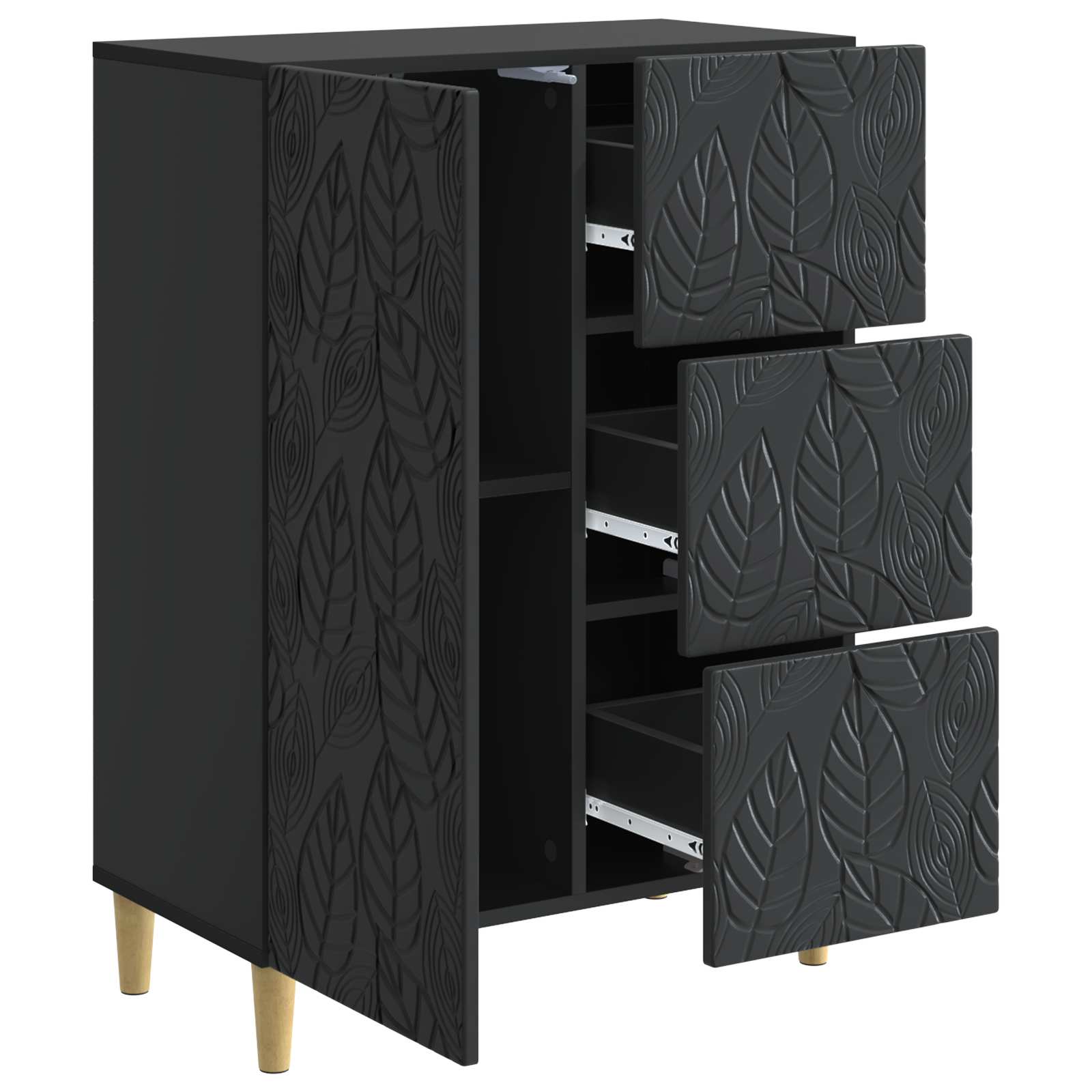 Kabalas Juoda 66 x 34,5 x 90 cm Apdirbta mediena