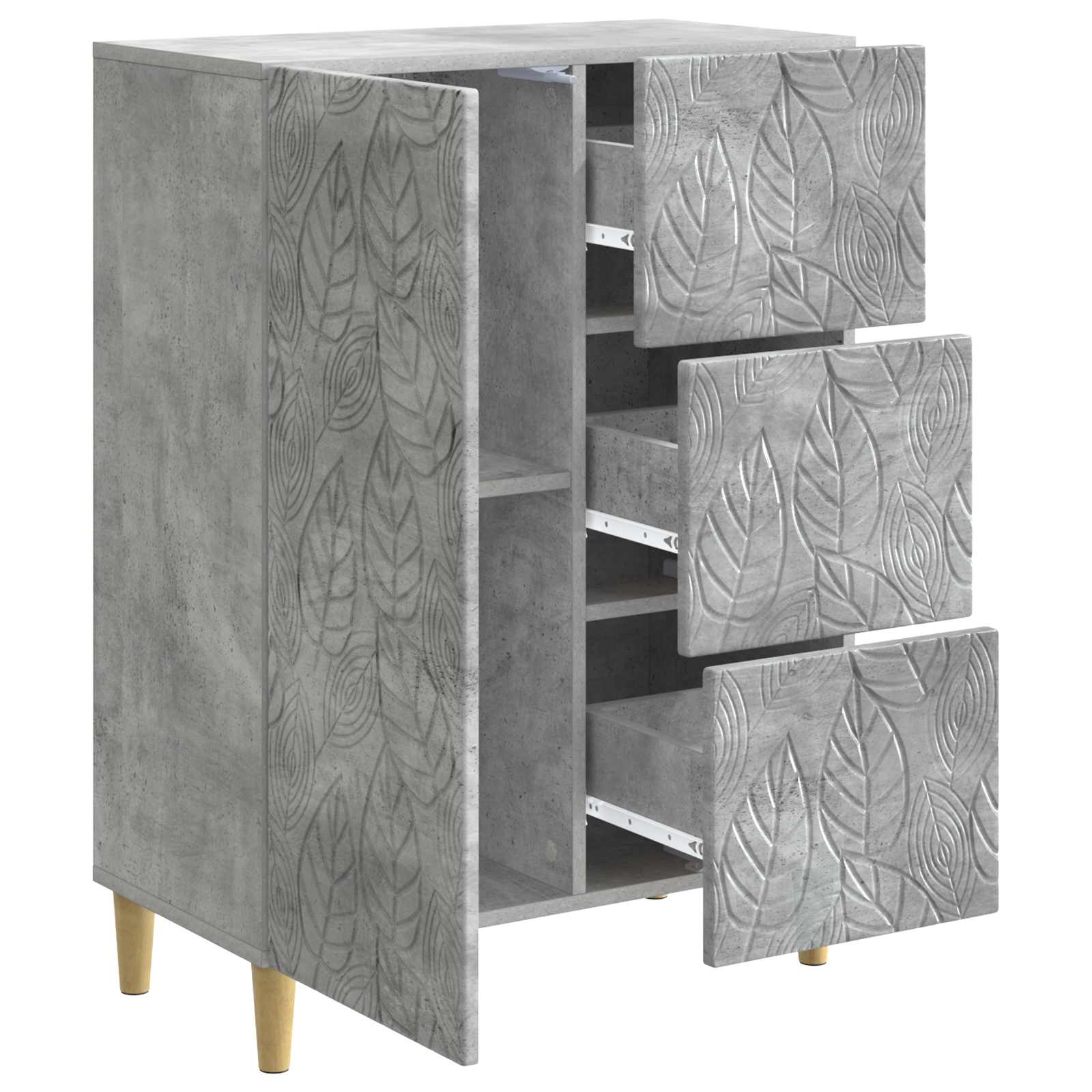 Kabalas Betono pilka 66 x 34,5 x 90 cm Apdirbta mediena