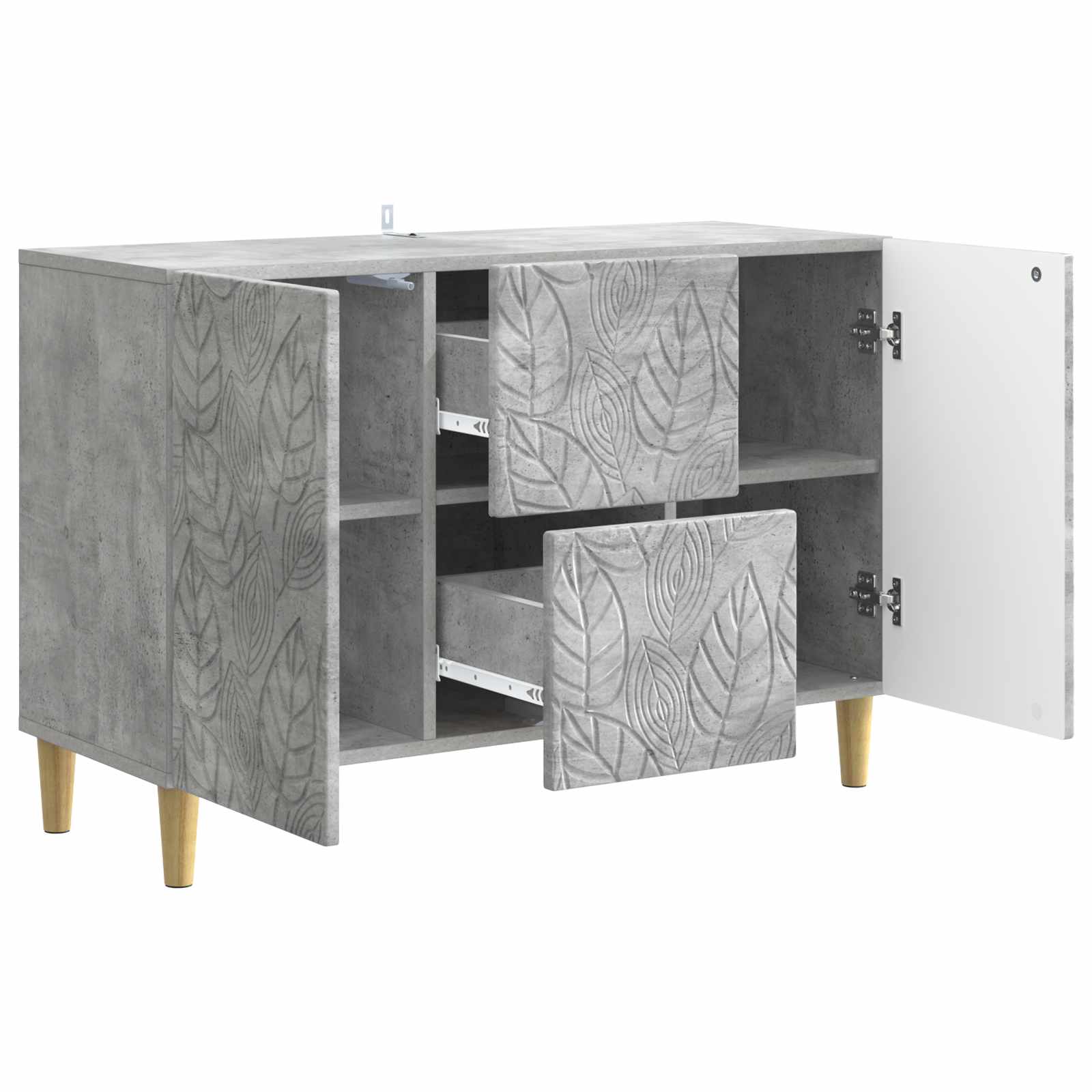 Kabalas Betono pilka 89 x 34,5 x 60 cm Apdirbta mediena
