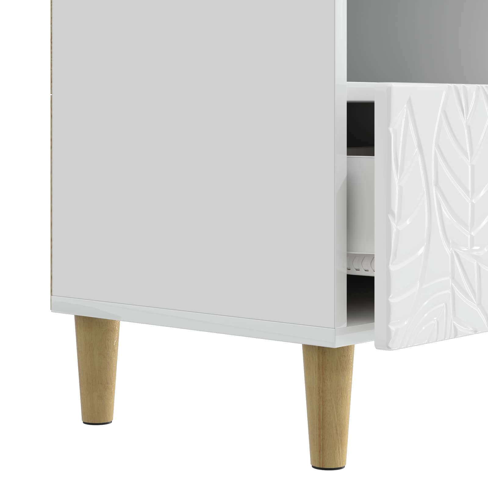Televizoriaus spintelė 102 x 34,5 x 50 cm Itin blizgi balta