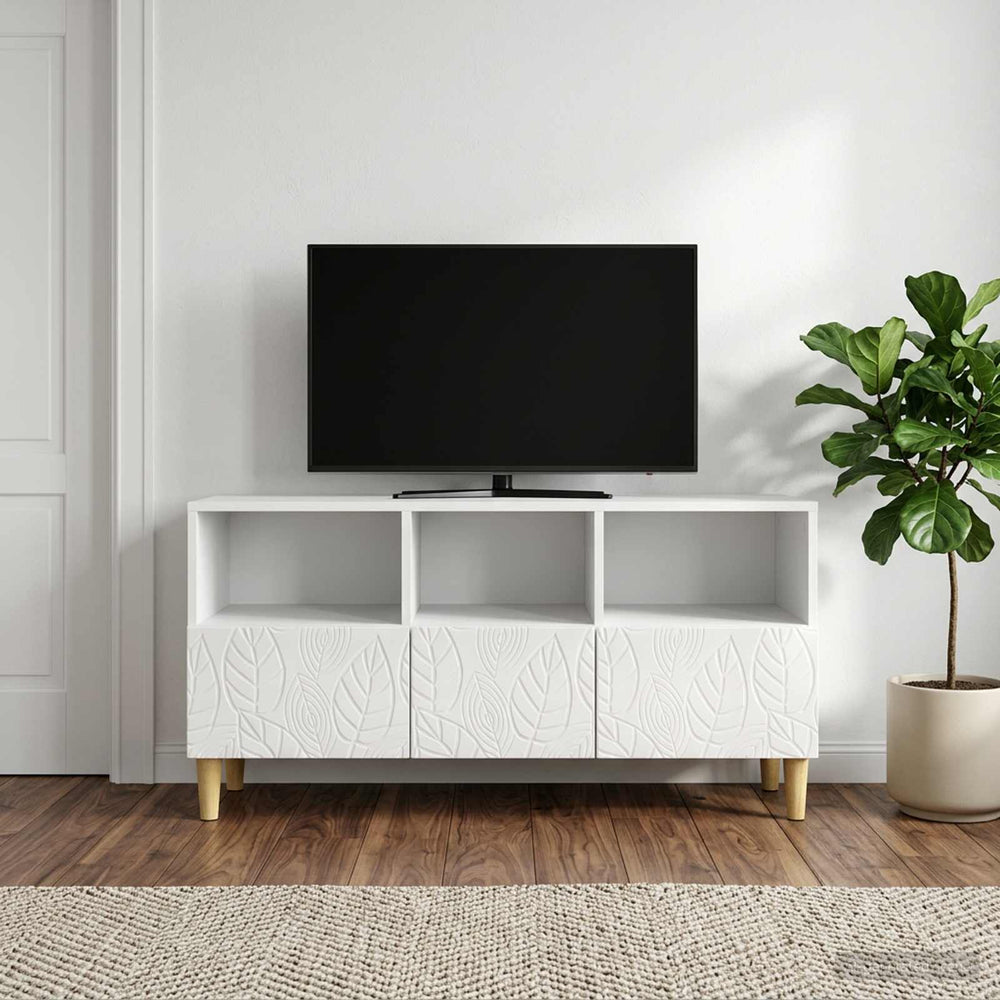 Televizoriaus spintelė 102 x 34,5 x 50 cm Itin blizgi balta