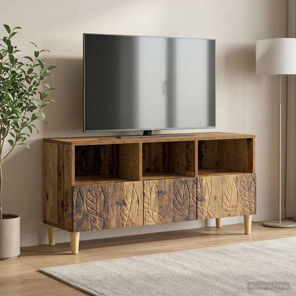 Televizoriaus spintelė 102 x 34,5 x 50 cm Sendintos medienos