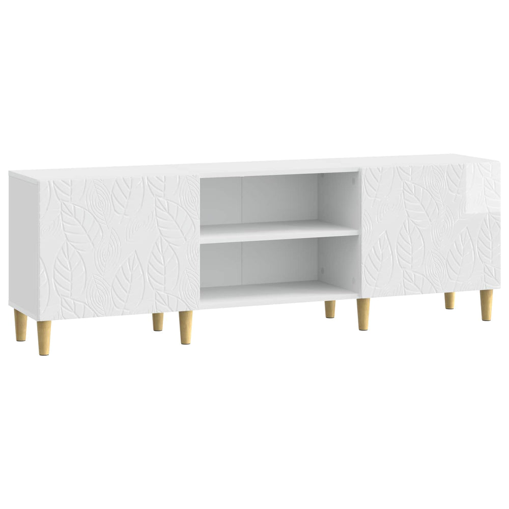 Televizoriaus spintelė 150 x 31 x 50 cm Itin blizgi balta