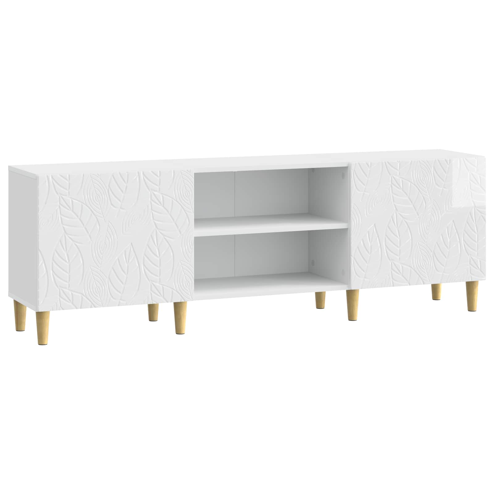 Televizoriaus spintelė 150 x 31 x 50 cm Itin blizgi balta