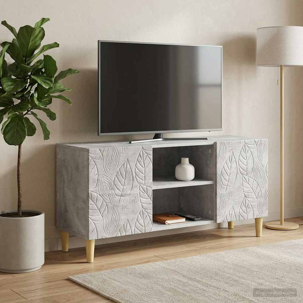 Televizoriaus spintelė 102 x 34,5 x 50 cm Betono pilka