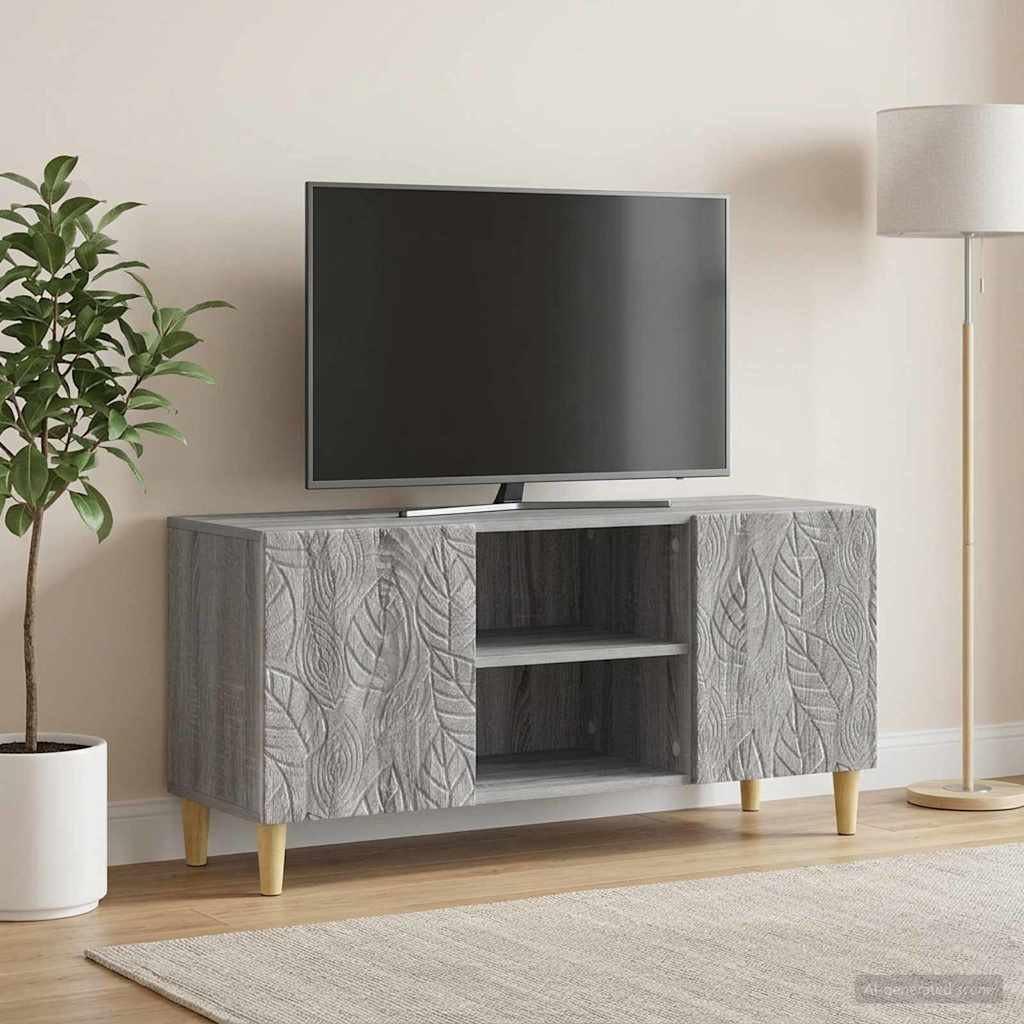 Televizoriaus spintelė 102 x 34,5 x 50 cm Pilka Sonoma
