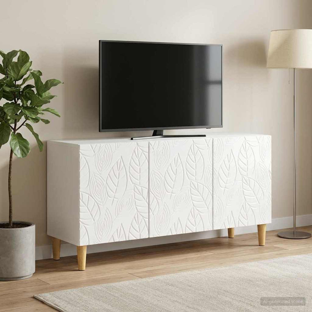 Televizoriaus spintelė 99 x 34,5 x 50 cm Itin blizgi balta