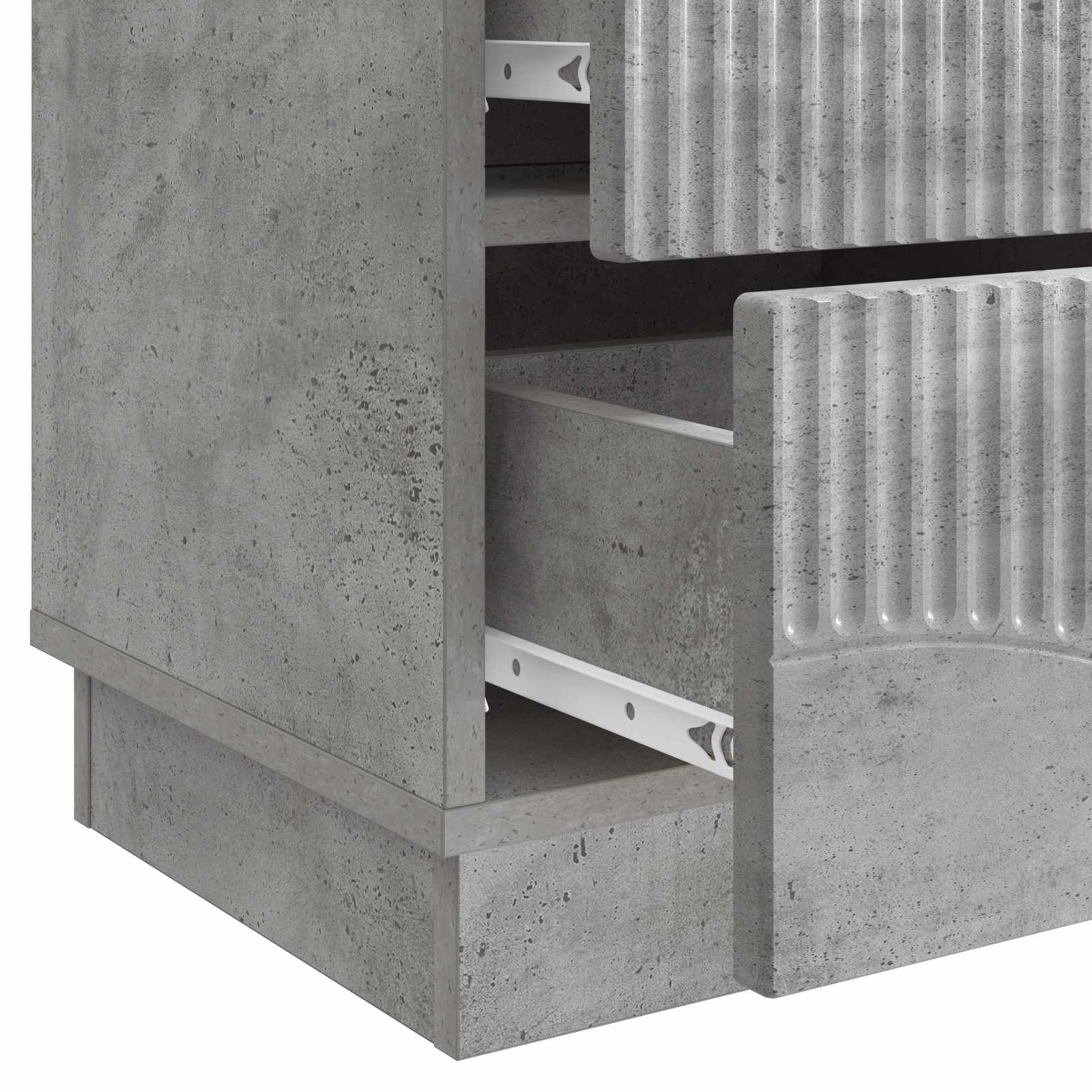 Šalia lovos spintelė 2 pcs Betono pilka 43 x 34,5 x 44,5 cm