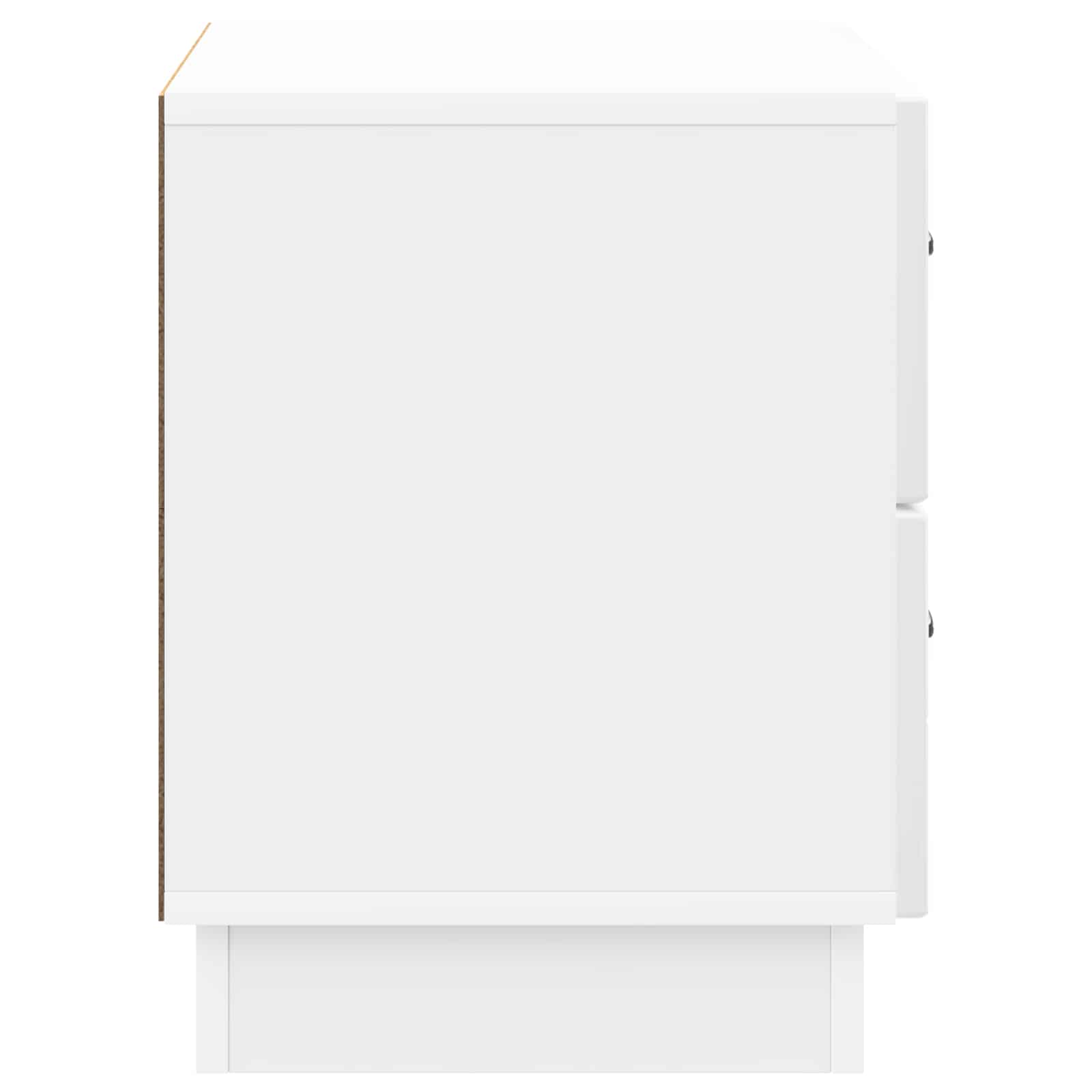 Šalia lovos spintelė Itin blizgi balta 62 x 34,5 x 44,5 cm