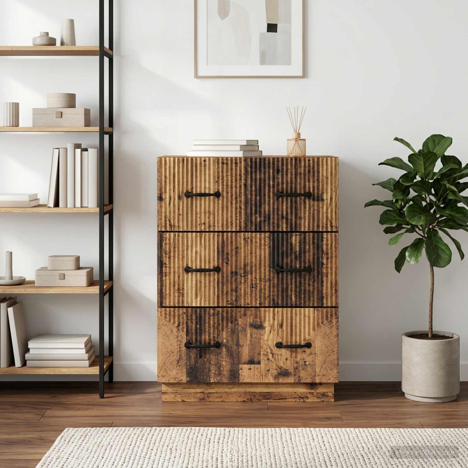 Kumodes skapītis Novecots koks 66 x 34,5 x 87 cm
