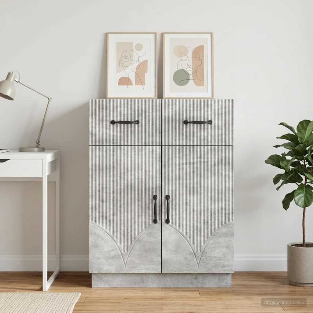 Kabalas Betono pilka 66 x 34,5 x 87 cm Apdirbta mediena