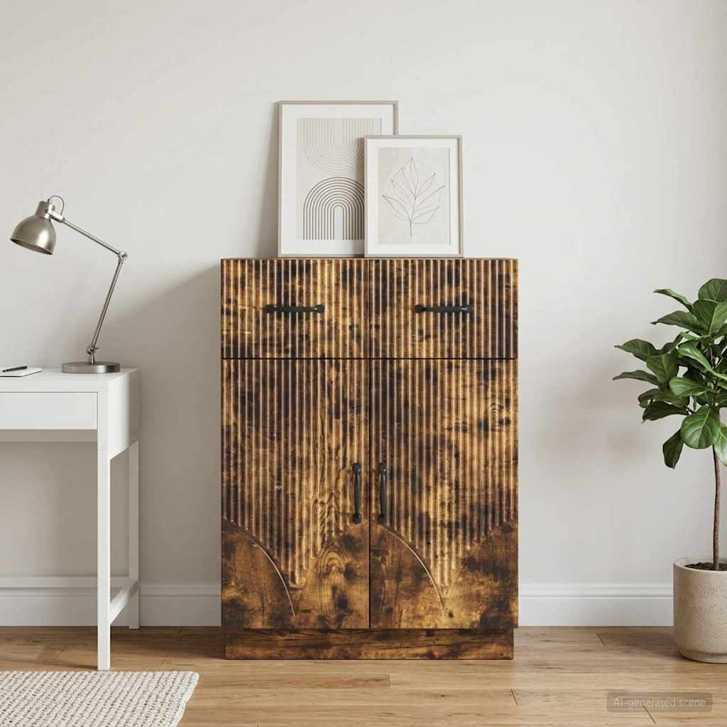 Skapis „Kvēpu ozols“ 66 x 34,5 x 87 cm Inženierijas koksne