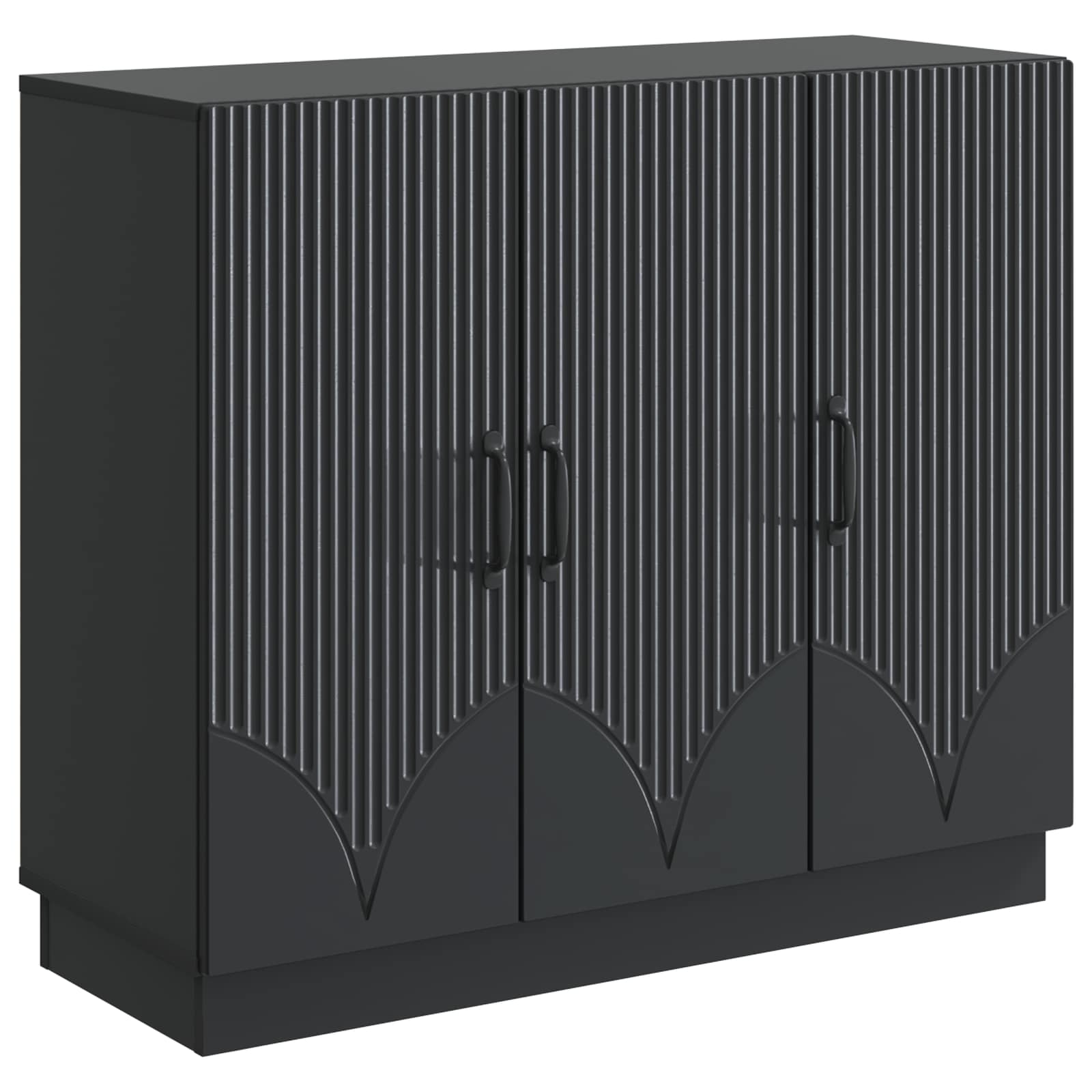 Kumode Melna 89 x 34,5 x 77 cm Apstrādāta koksne