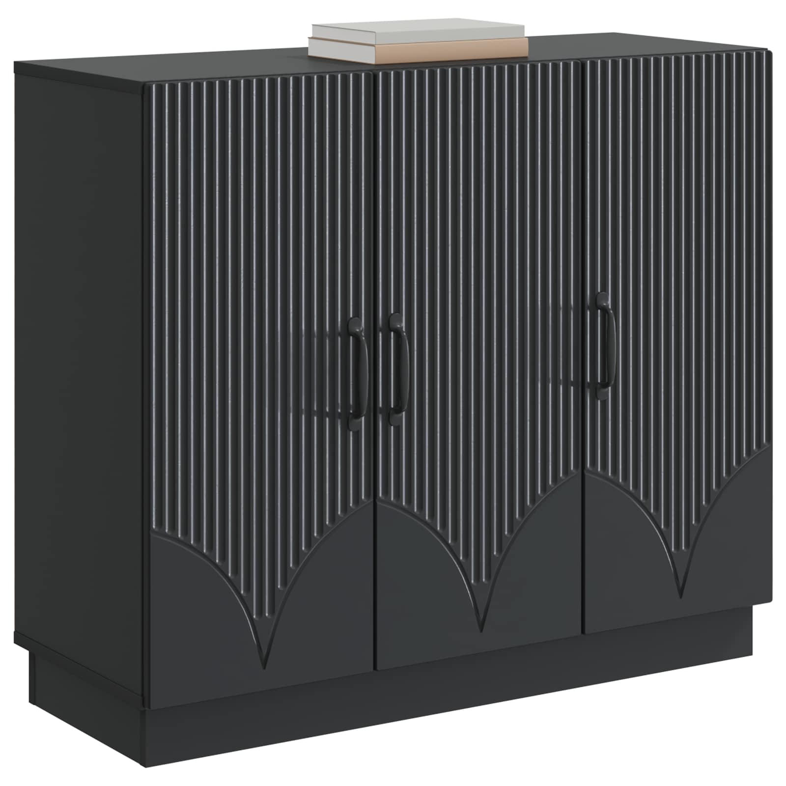 Kumode Melna 89 x 34,5 x 77 cm Apstrādāta koksne