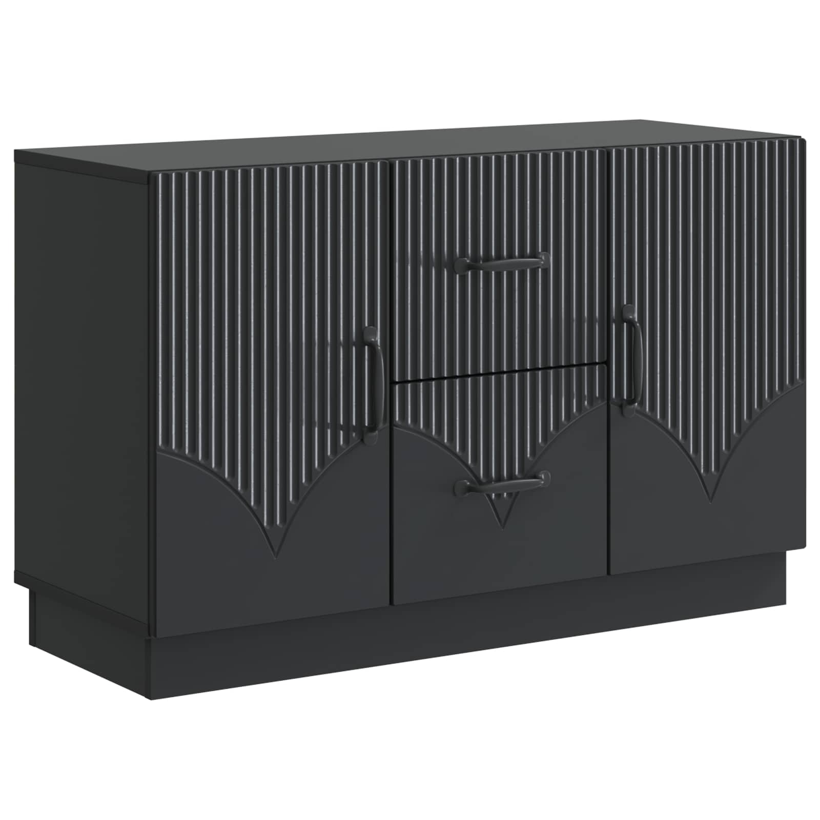 Kabalas su stalčių Juoda 89 x 34,5 x 57 cm Apdirbta mediena