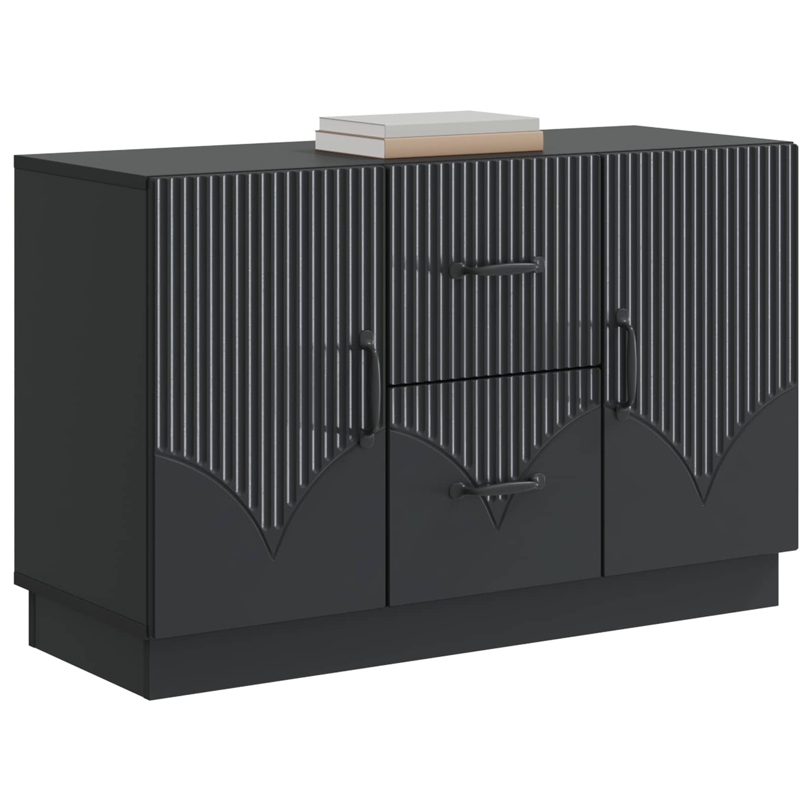 Kabalas su stalčių Juoda 89 x 34,5 x 57 cm Apdirbta mediena