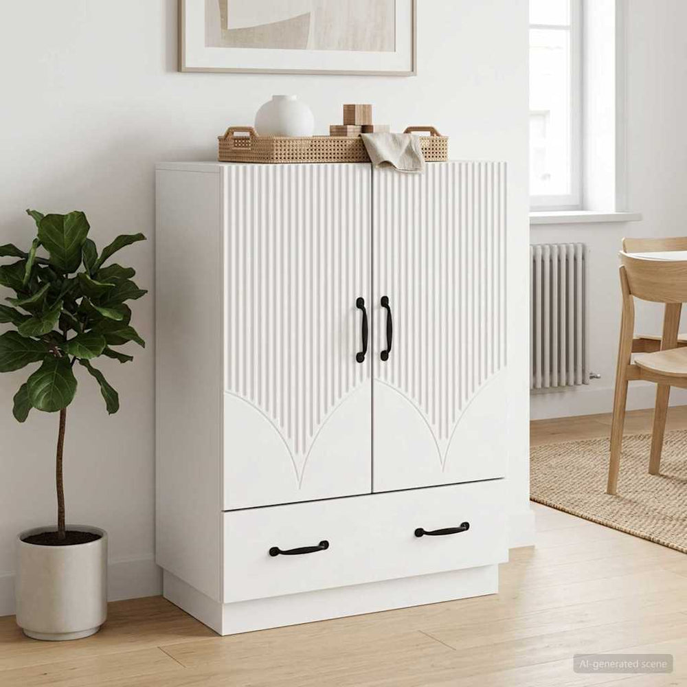Kabalas su stalčių Balta 66 x 34,5 x 92 cm Apdirbta mediena