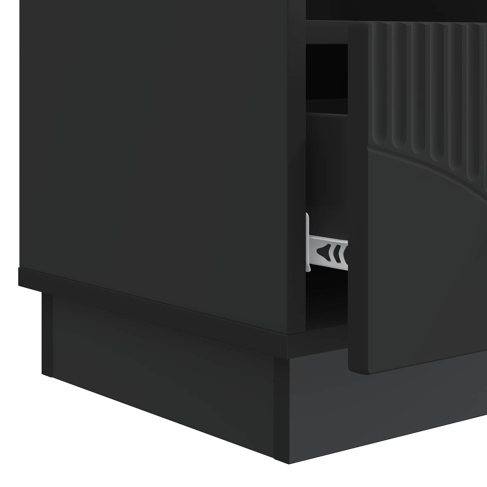TV galds ar atvilktni Melns 102 x 34,5 x 47 cm