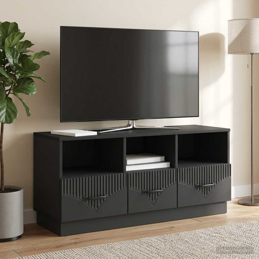 TV galds ar atvilktni Melns 102 x 34,5 x 47 cm