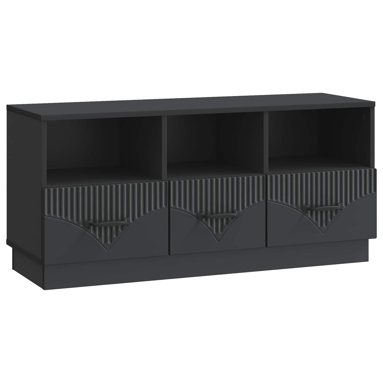 TV galds ar atvilktni Melns 102 x 34,5 x 47 cm