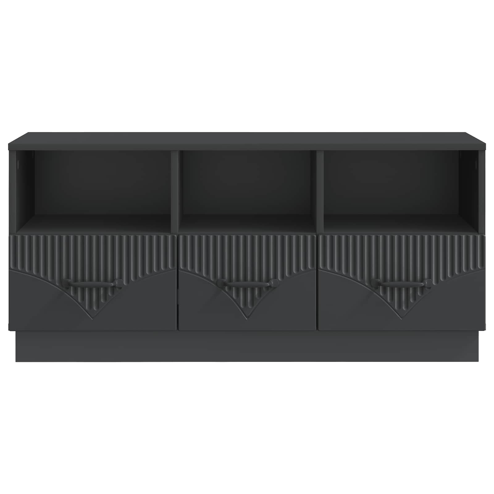 TV galds ar atvilktni Melns 102 x 34,5 x 47 cm