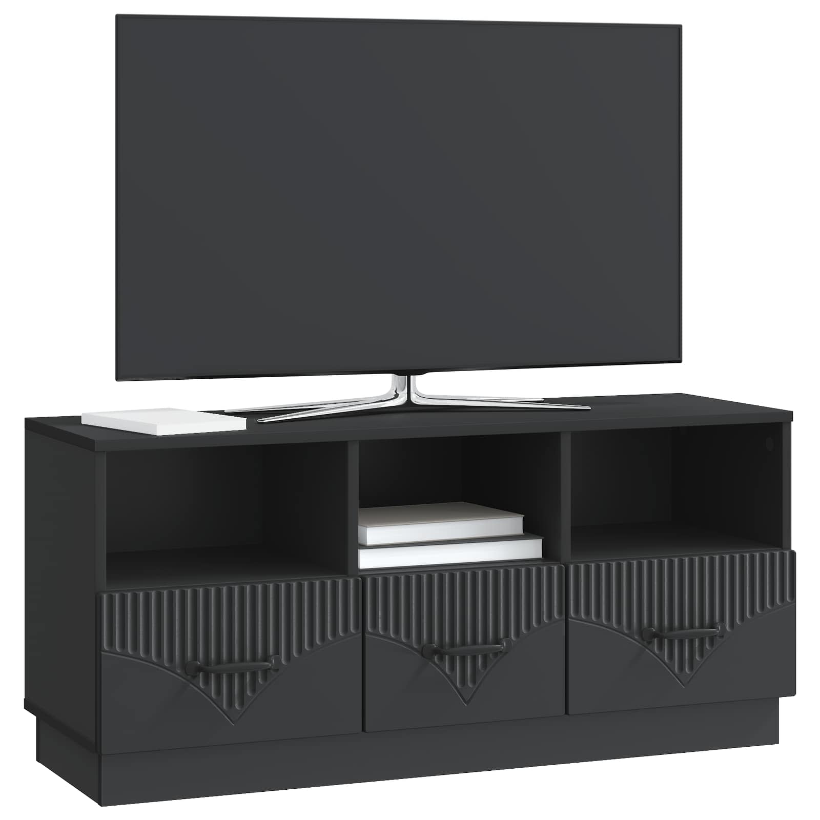 TV galds ar atvilktni Melns 102 x 34,5 x 47 cm