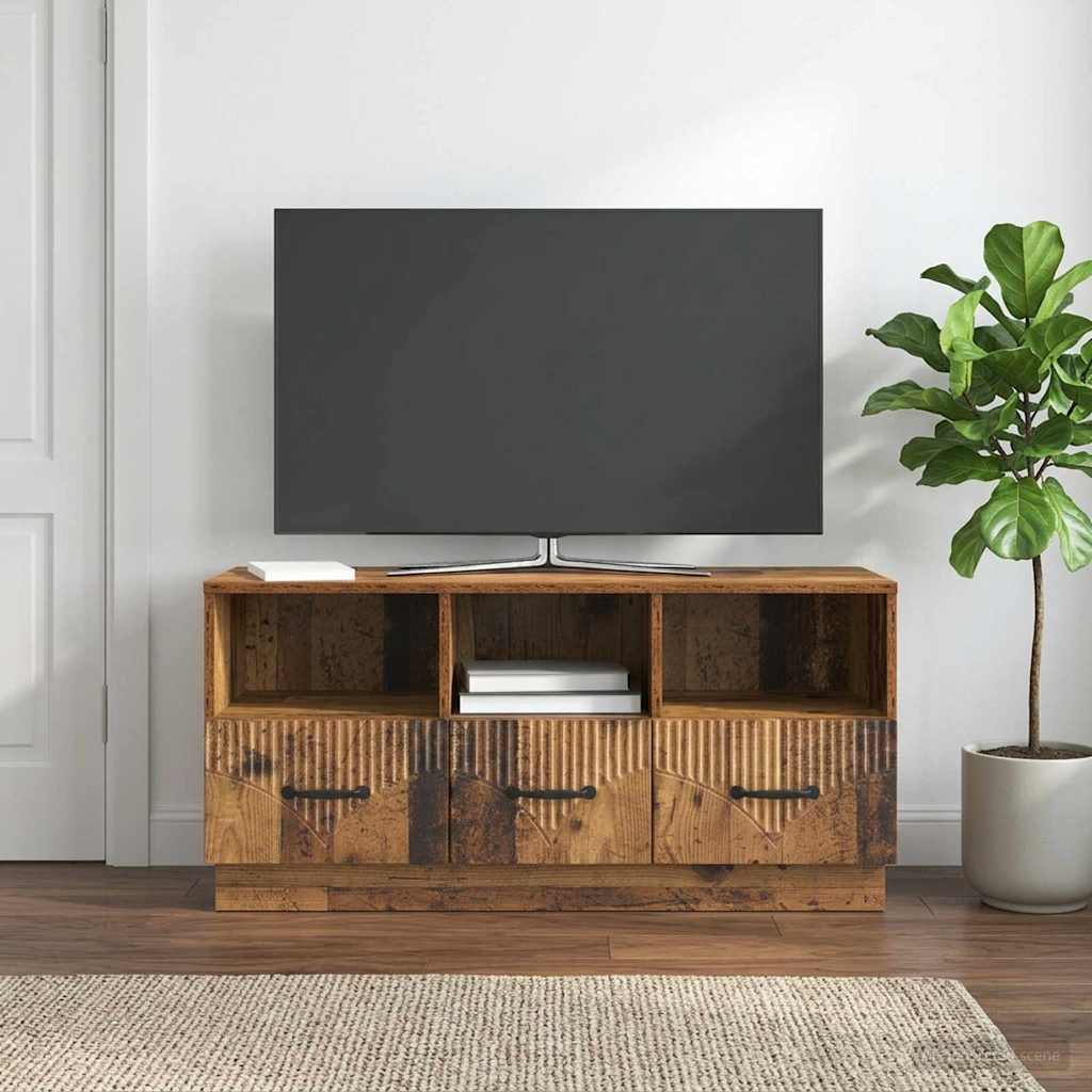 Televizoriaus spintelė Sendintos medienos 102 x 34,5 x 47 cm