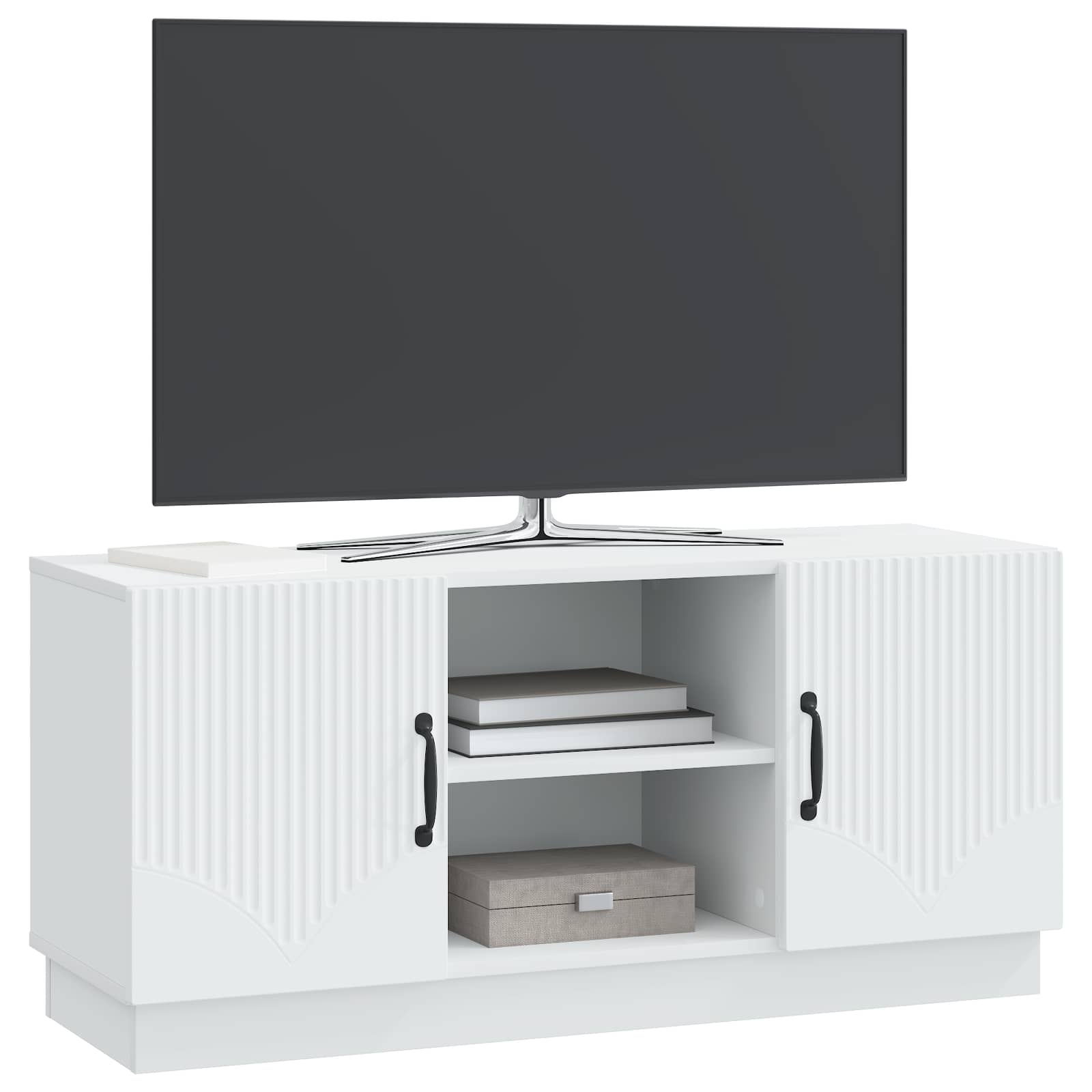 Televizoriaus spintelė Balta 102 x 34,5 x 47 cm