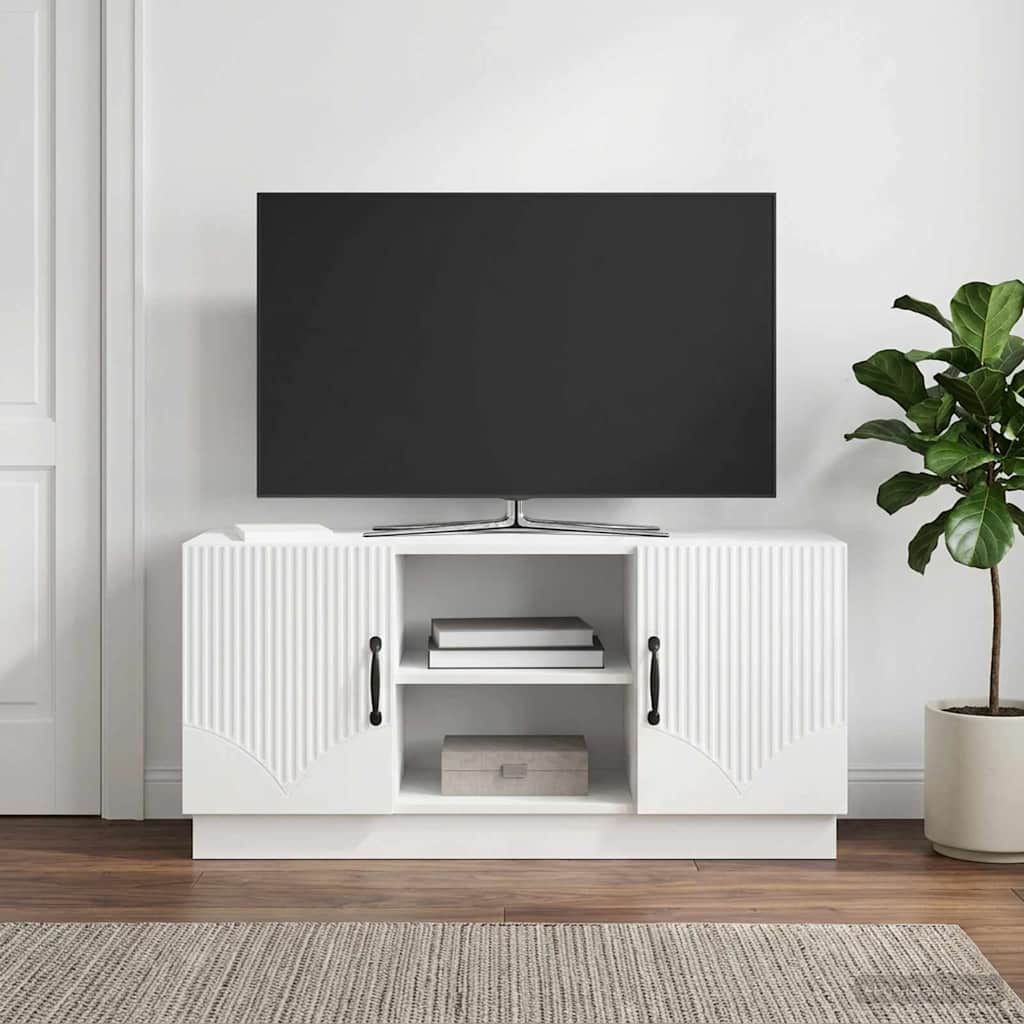 TV skapītis, īpaši spīdīgi balts, 102 x 34,5 x 47 cm