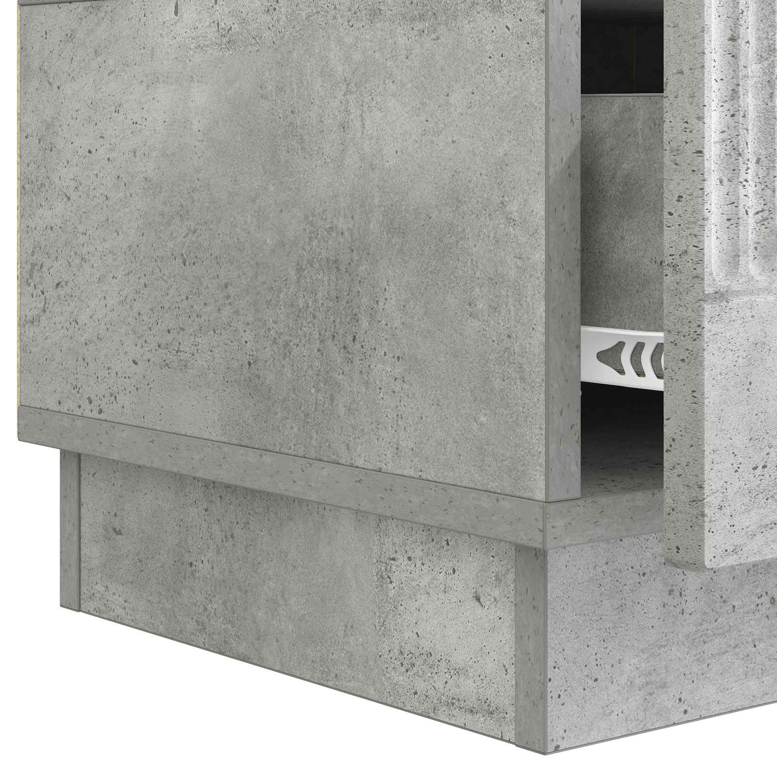 Televizoriaus spintelė Betono pilka 147 x 34,5 x 27 cm