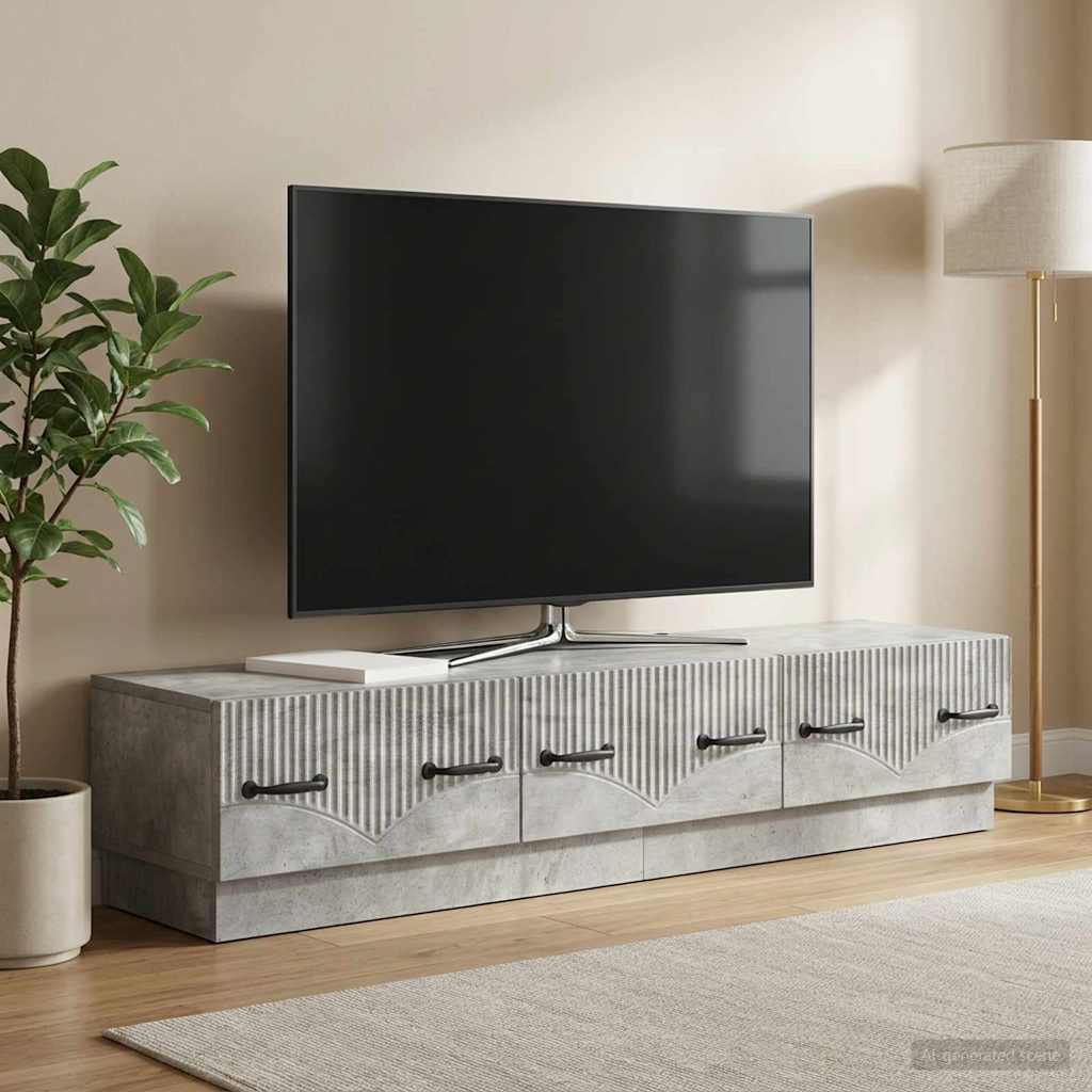 Televizoriaus spintelė Betono pilka 147 x 34,5 x 27 cm