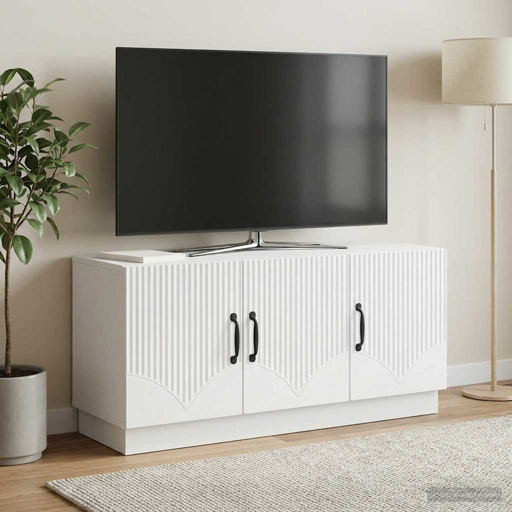 Televizoriaus spintelė Balta 99 x 34,5 x 47 cm Apdirbta mediena