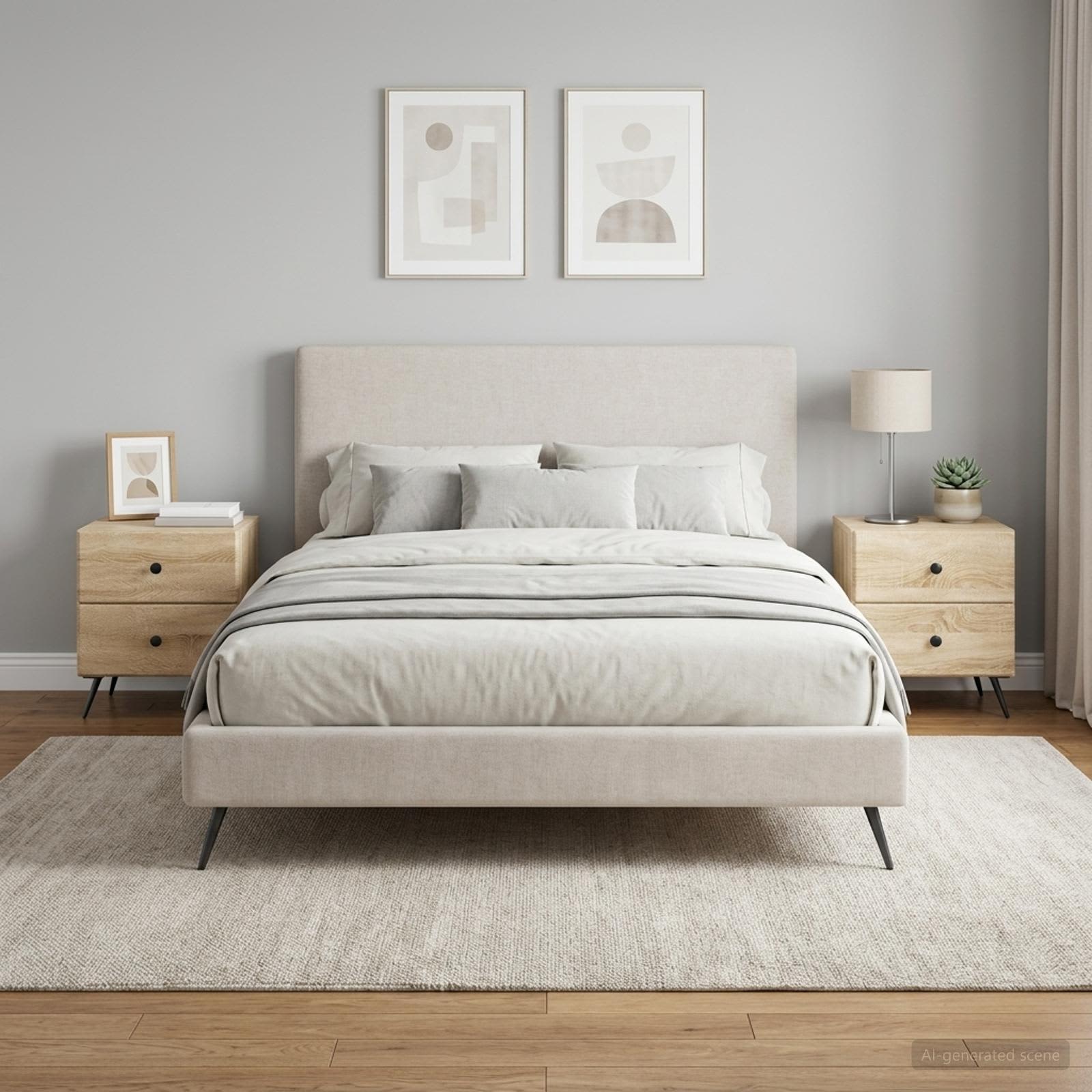 Šalia lovos spintelė 2 pcs Sonoma ąžuolas 43 x 34,5 x 47,5 cm