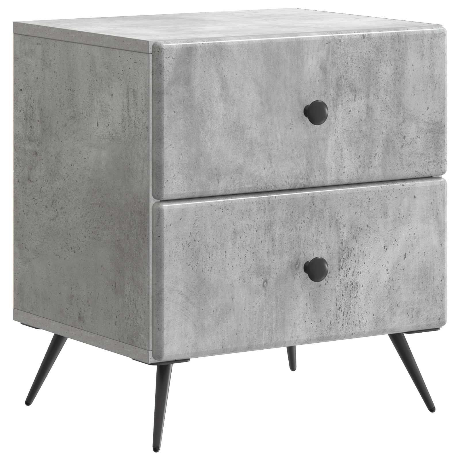 Šalia lovos spintelė 2 pcs Betono pilka 43 x 34,5 x 47,5 cm