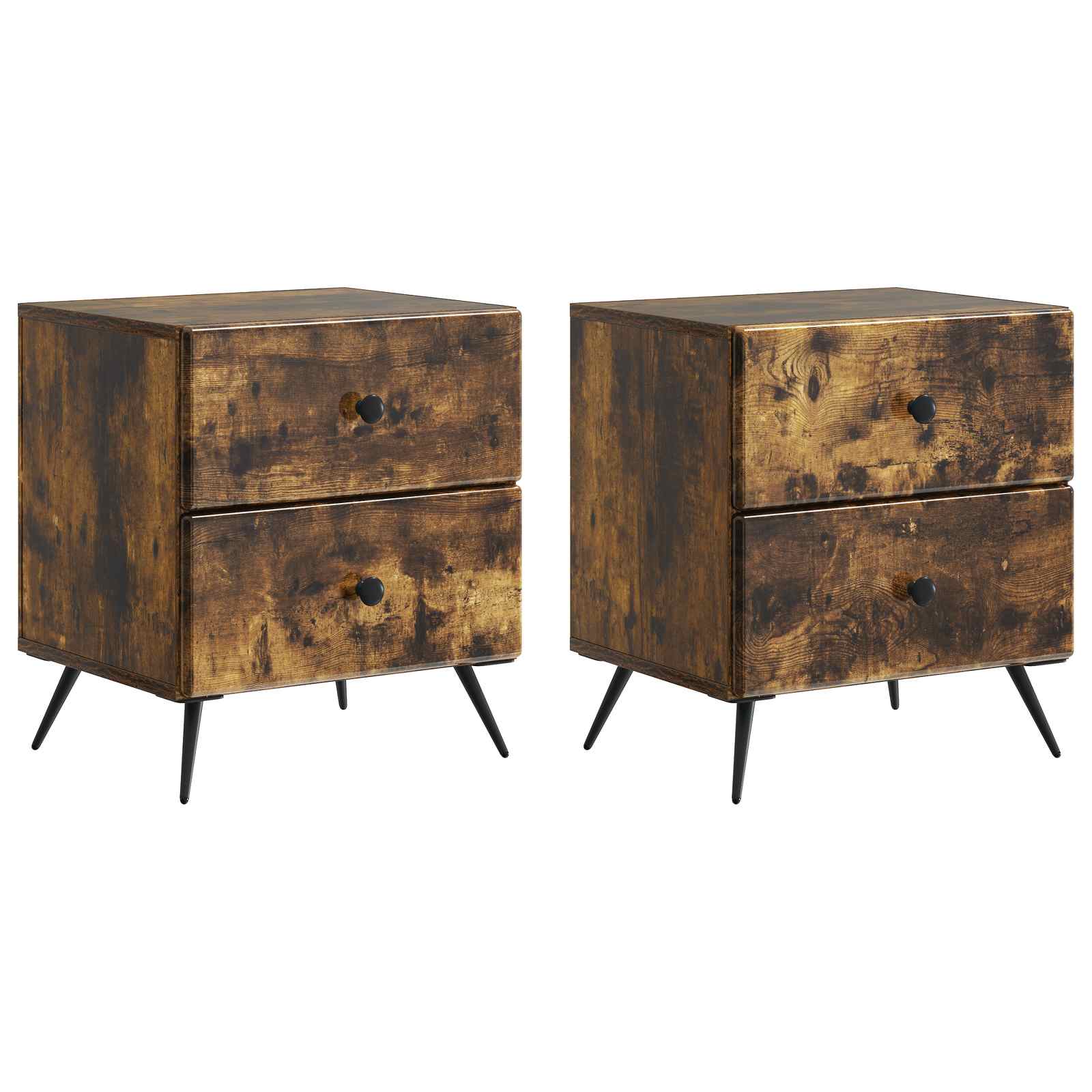 Šalia lovos spintelė 2 pcs Dūminio ąžuolo 43 x 34,5 x 47,5 cm
