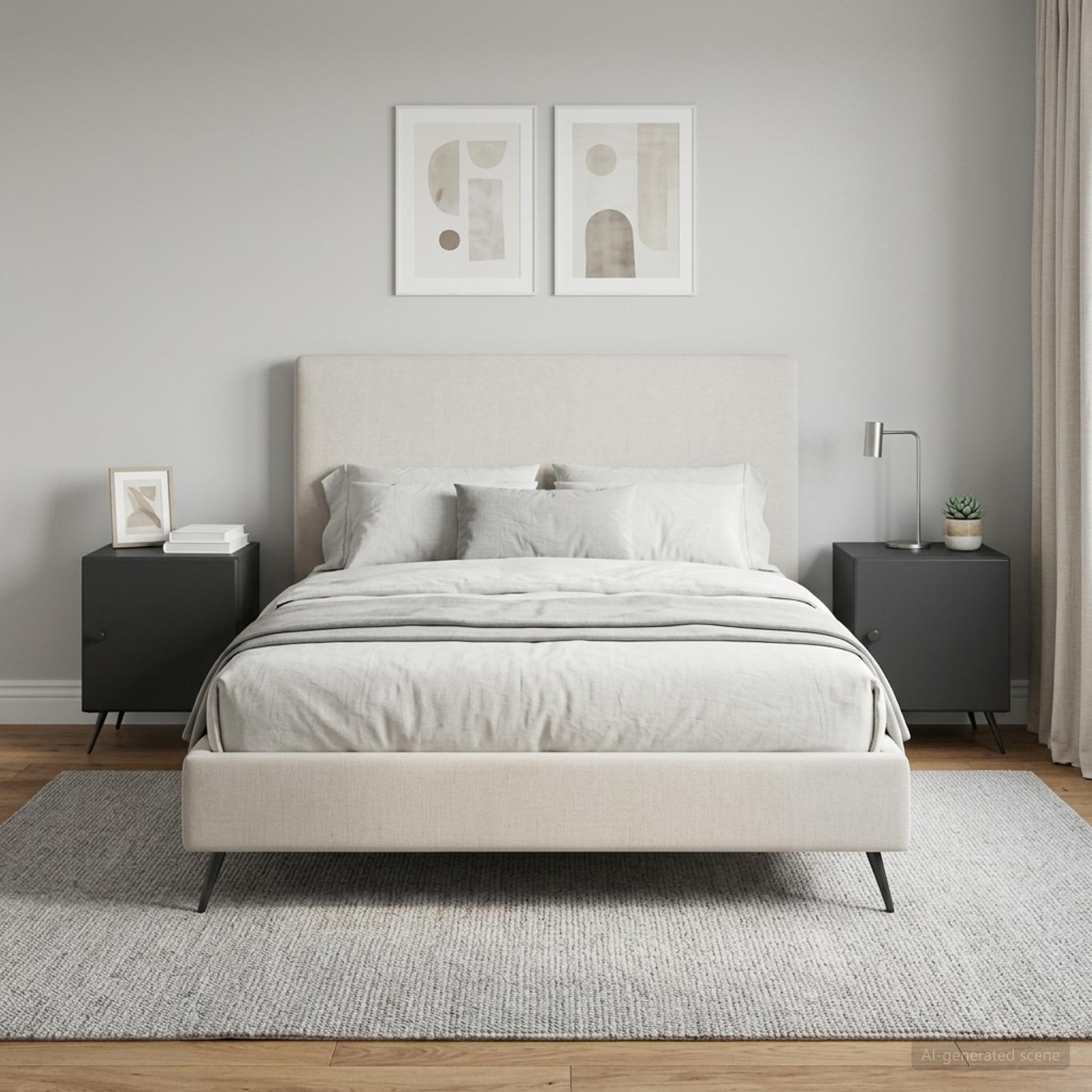 Šalia lovos spintelė 2 pcs Juoda 43 x 34,5 x 50 cm