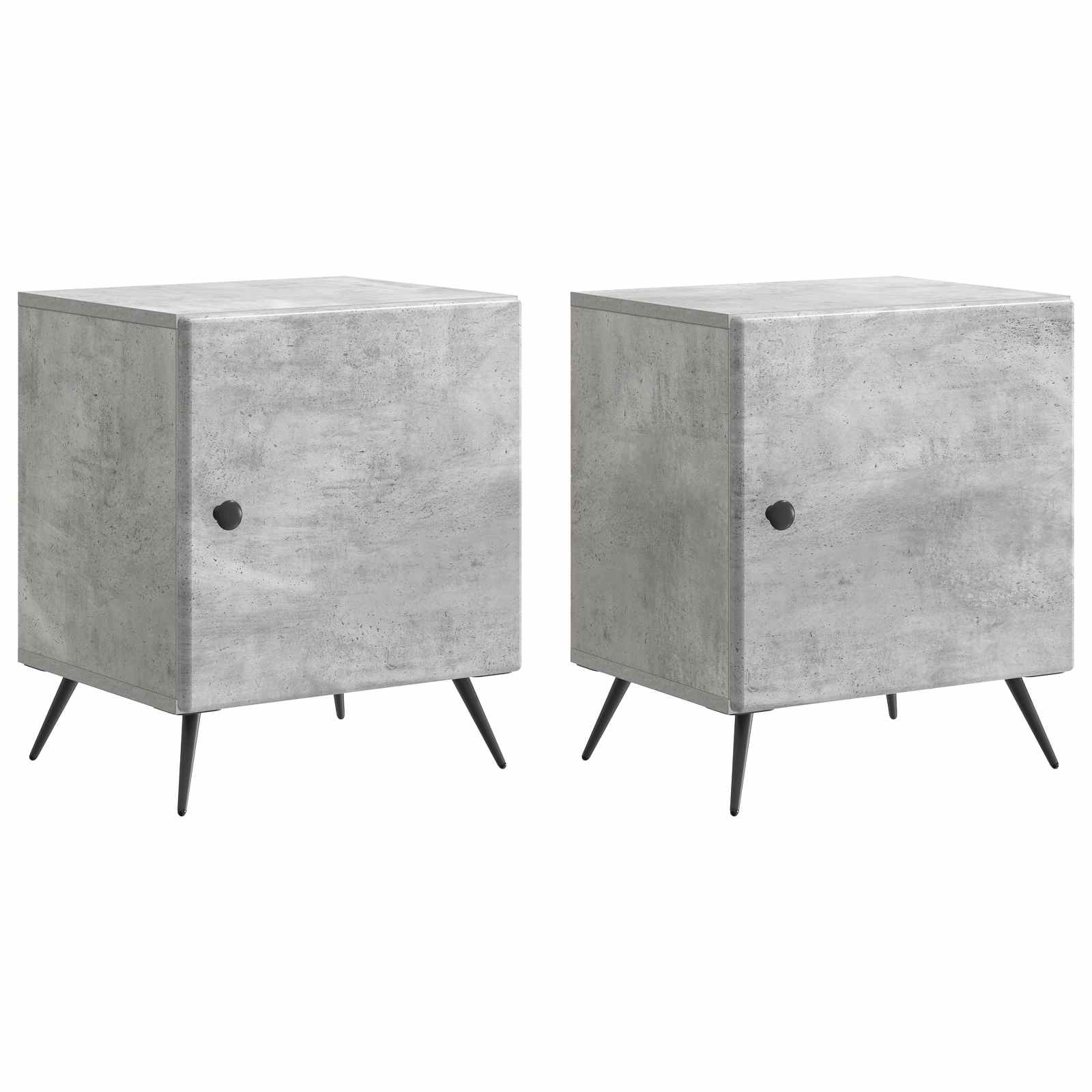 Šalia lovos spintelė 2 pcs Betono pilka 43 x 34,5 x 50 cm