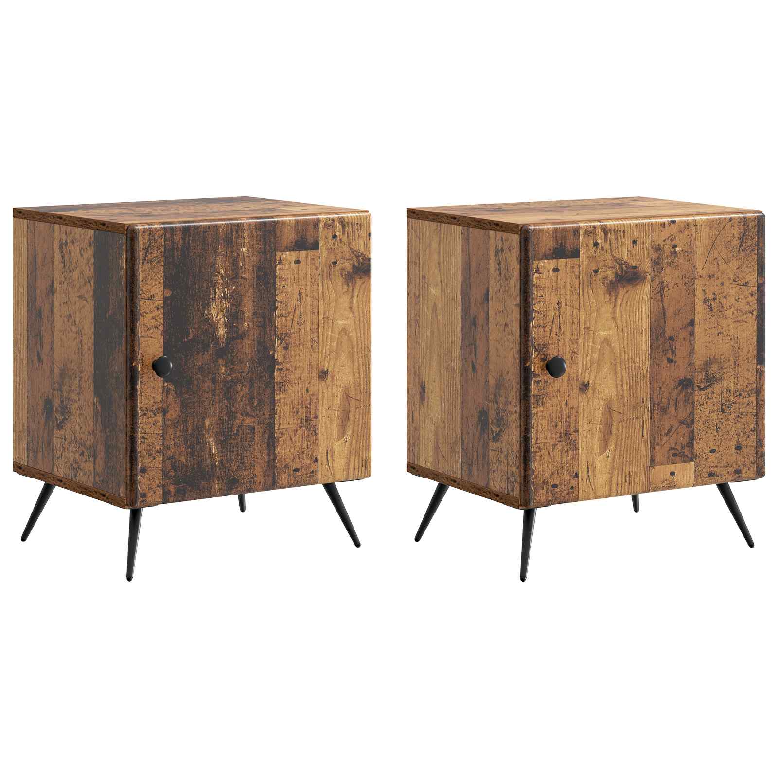 Šalia lovos spintelė 2 pcs Sendintos medienos 43 x 34,5 x 50 cm